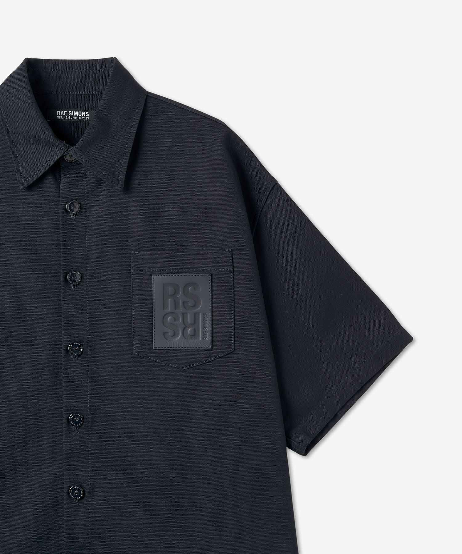 MUSINSA | RAF SIMONS Oversize short-sleeved denim shirt