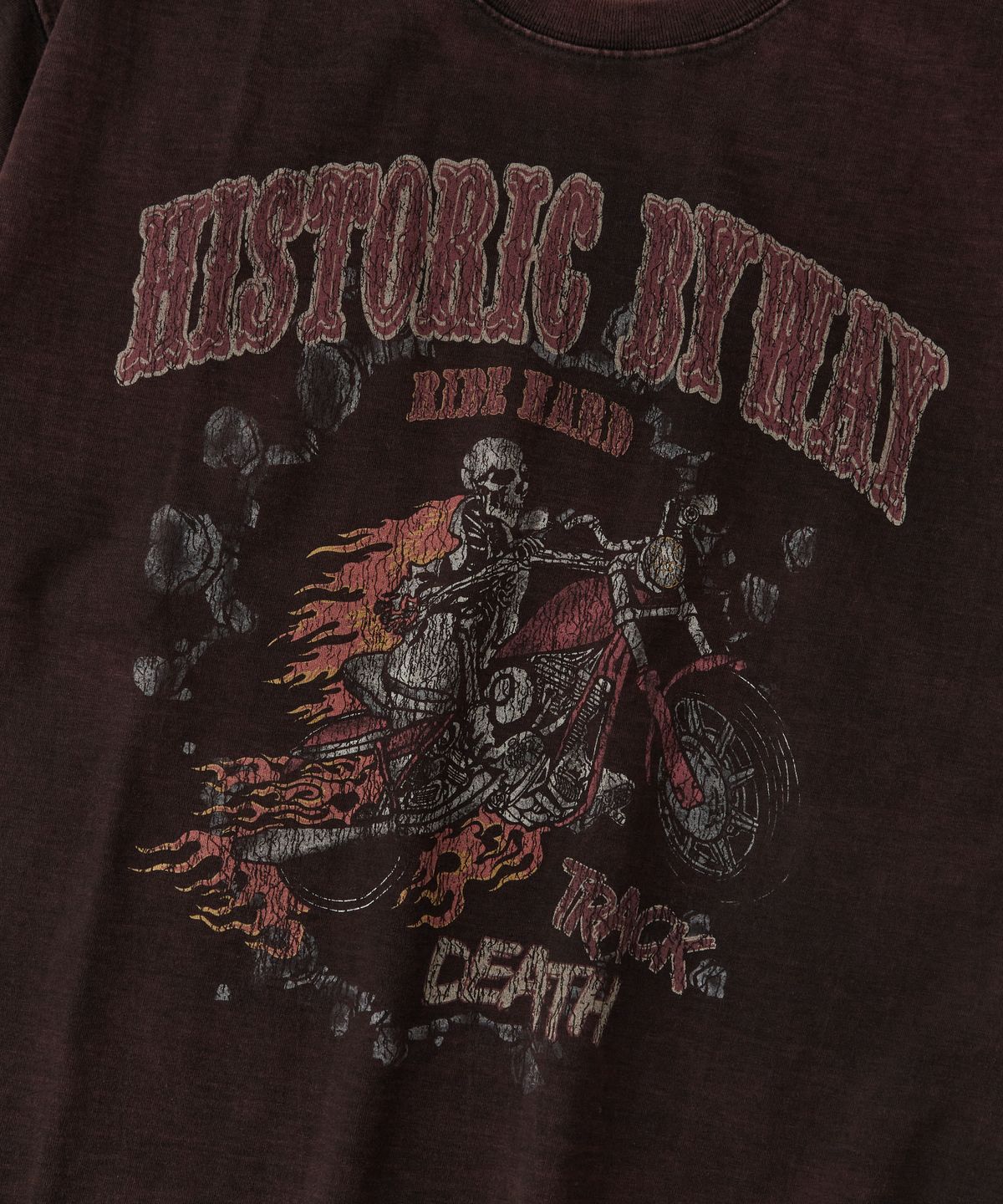 아웃스탠딩(OUTSTANDING) MOT SERIES TEE(DEATH TRACK)_VINTAGE BLACK