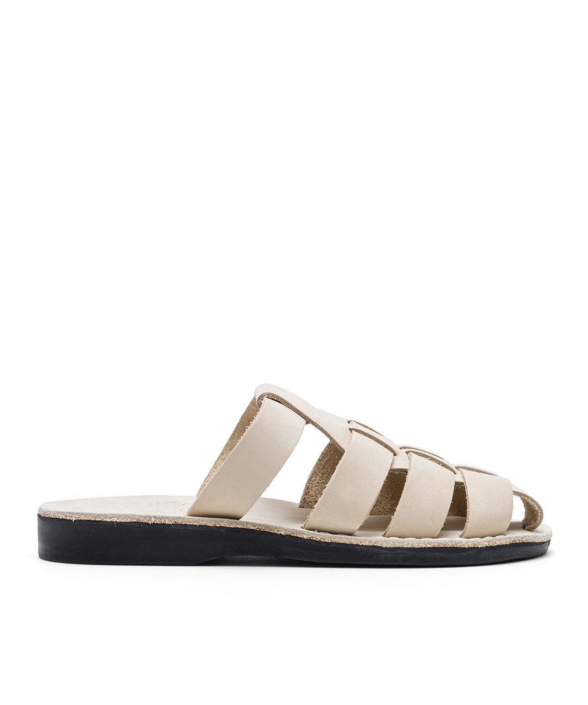 예루살렘 샌들(JERUSALEM SANDALS) 1063NN MICHAEL SLIDE-WHITE NUBUCK (미카엘 슬라이드 누벅)