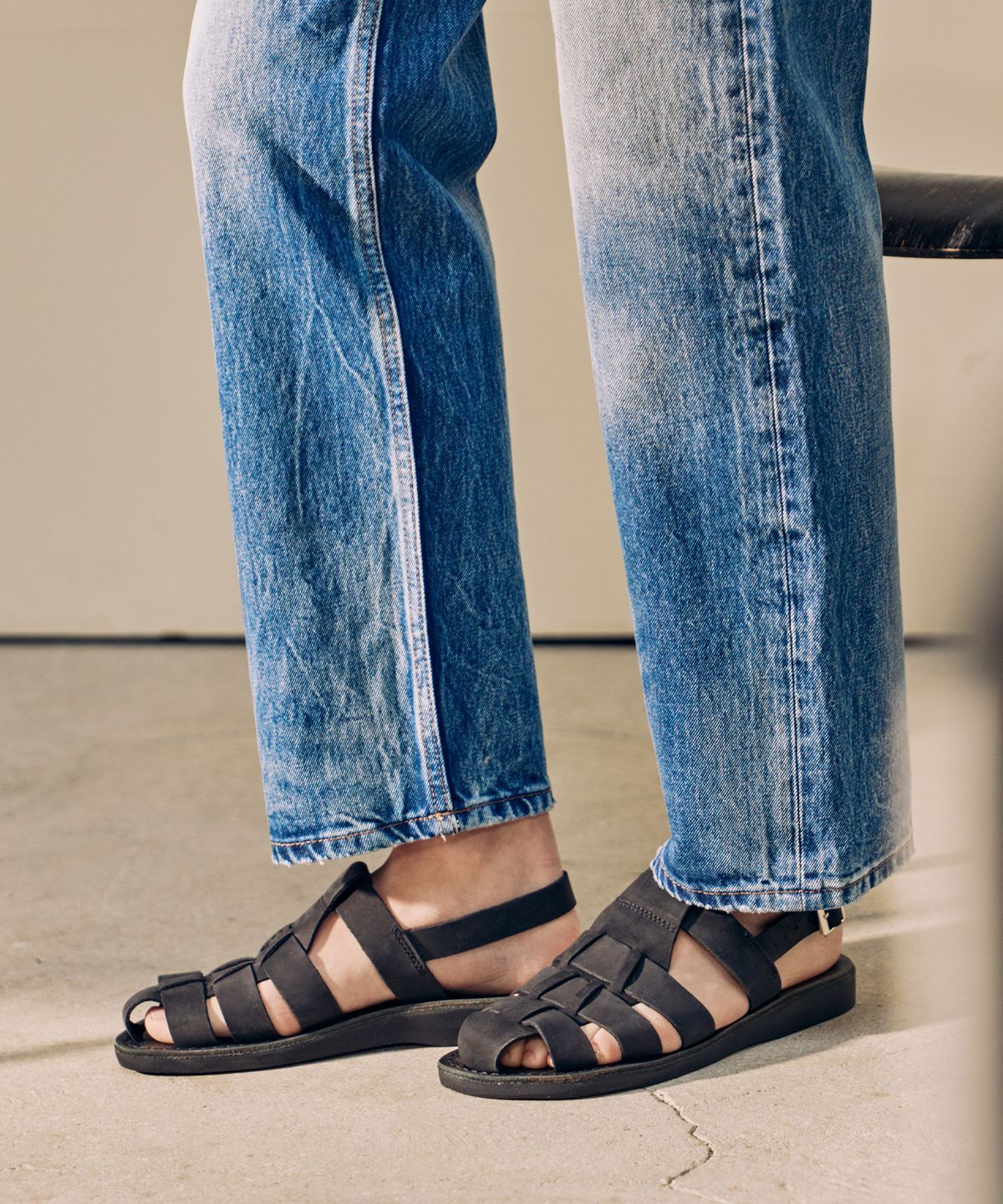 예루살렘 샌들(JERUSALEM SANDALS) 1041N MICHAEL-BLACK NUBUCK (미카엘 누벅)