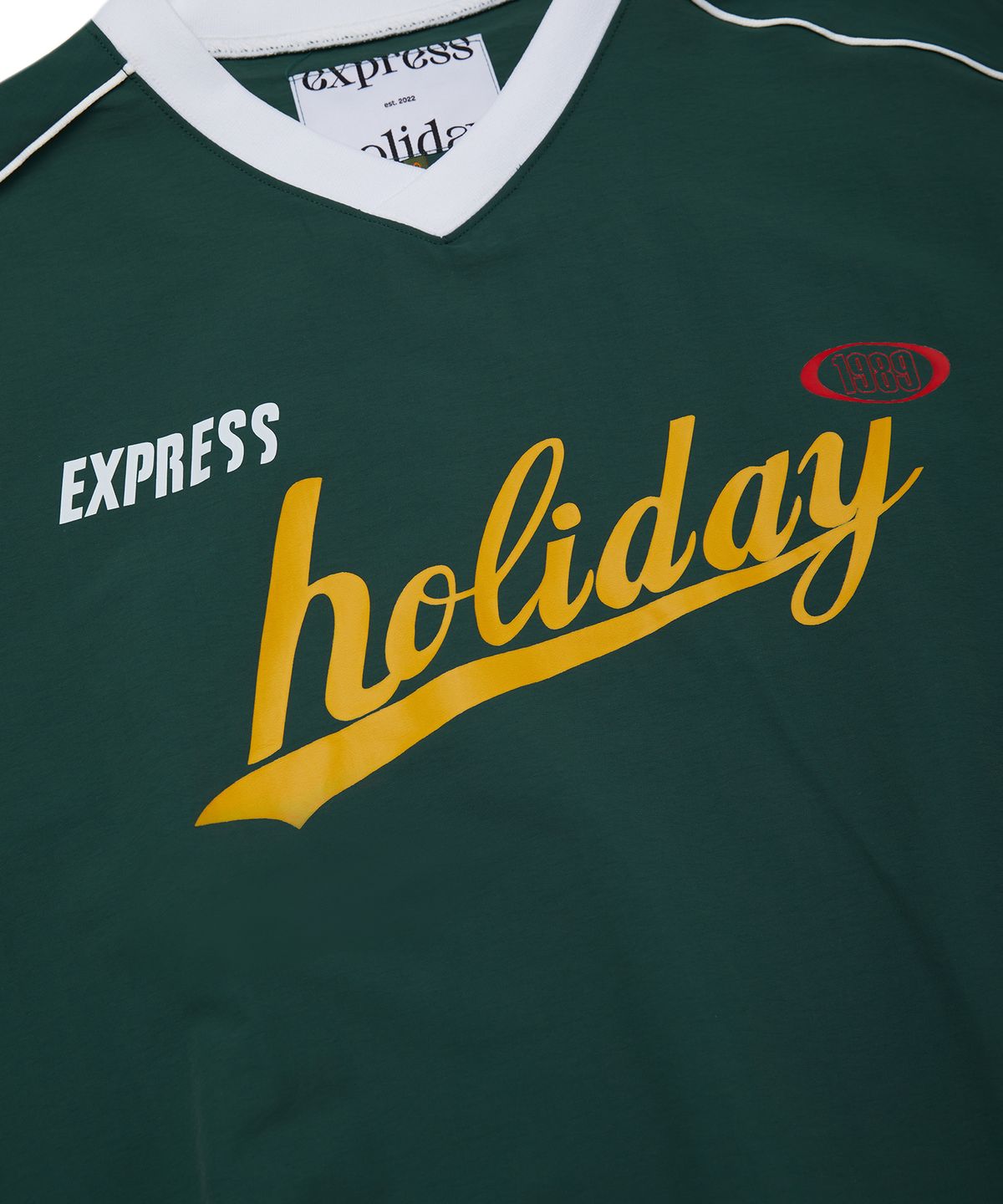 익스프레스홀리데이(EXPRESSHOLIDAY) 어센틱 나일론 하프 티셔츠_그린