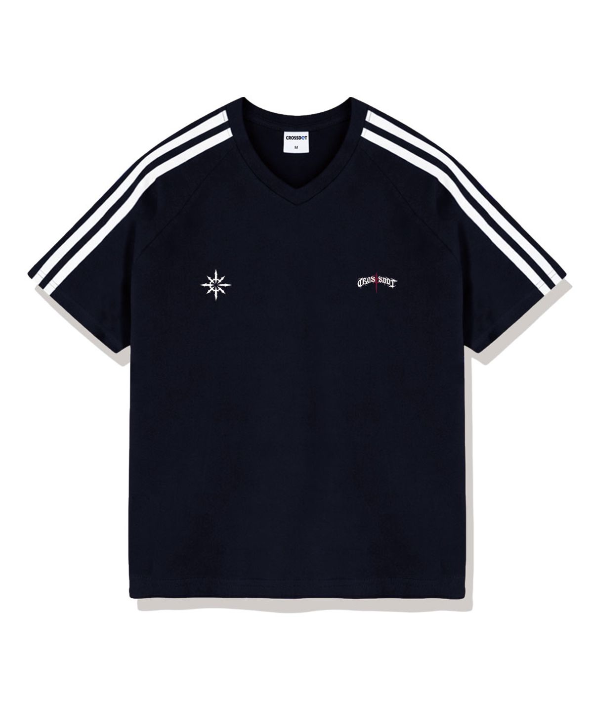 크로스닷(CROSSDOT) 블랙마크 트랙 브이넥 반팔티셔츠 4 Color [CRSV_1002]