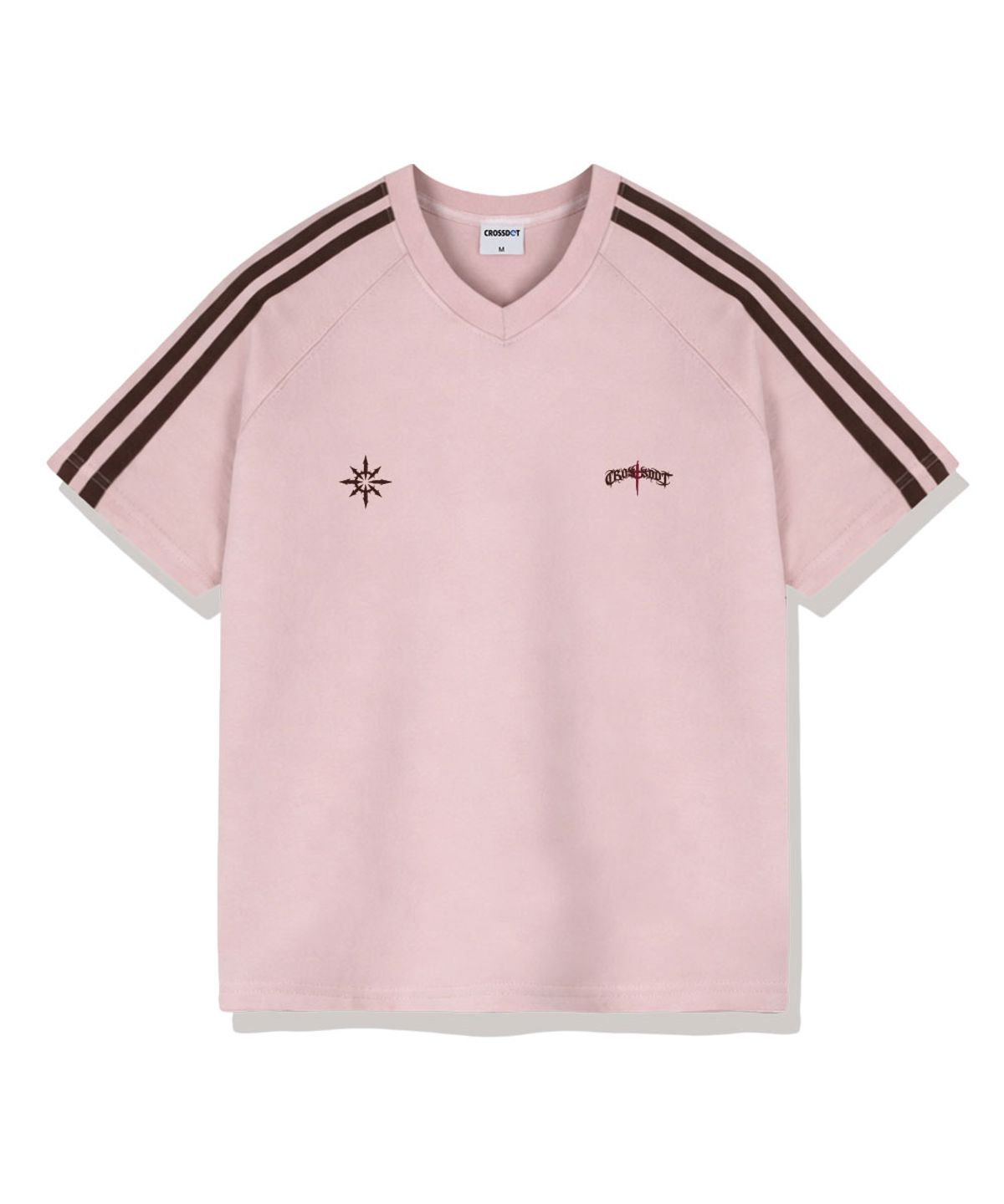 크로스닷(CROSSDOT) 블랙마크 트랙 브이넥 반팔티셔츠 4 Color [CRSV_1002]