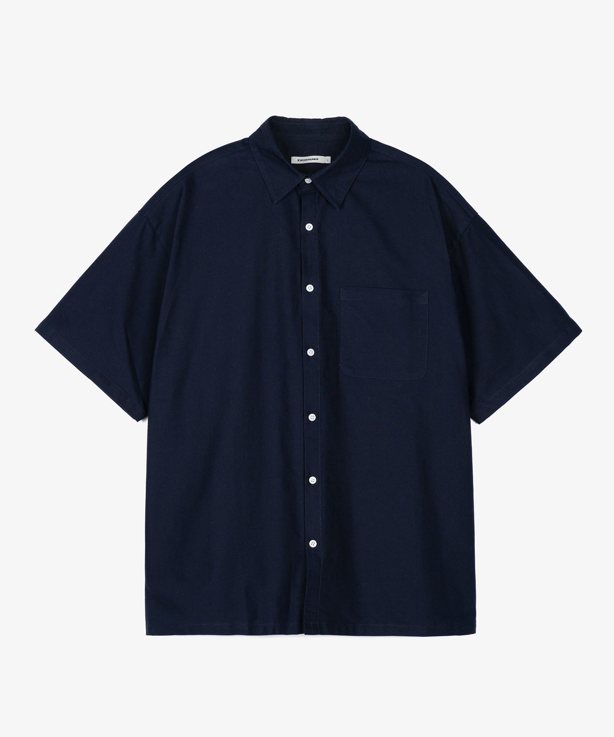 엑스컨테이너(EXCONTAINER) 오버핏 옥스포드 하프 셔츠 (6 COLOR)