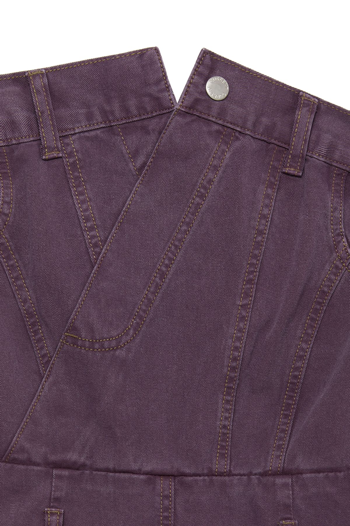 커렌트(CURRENT) DENIM TUBE TOP DRESS [PURPLE]