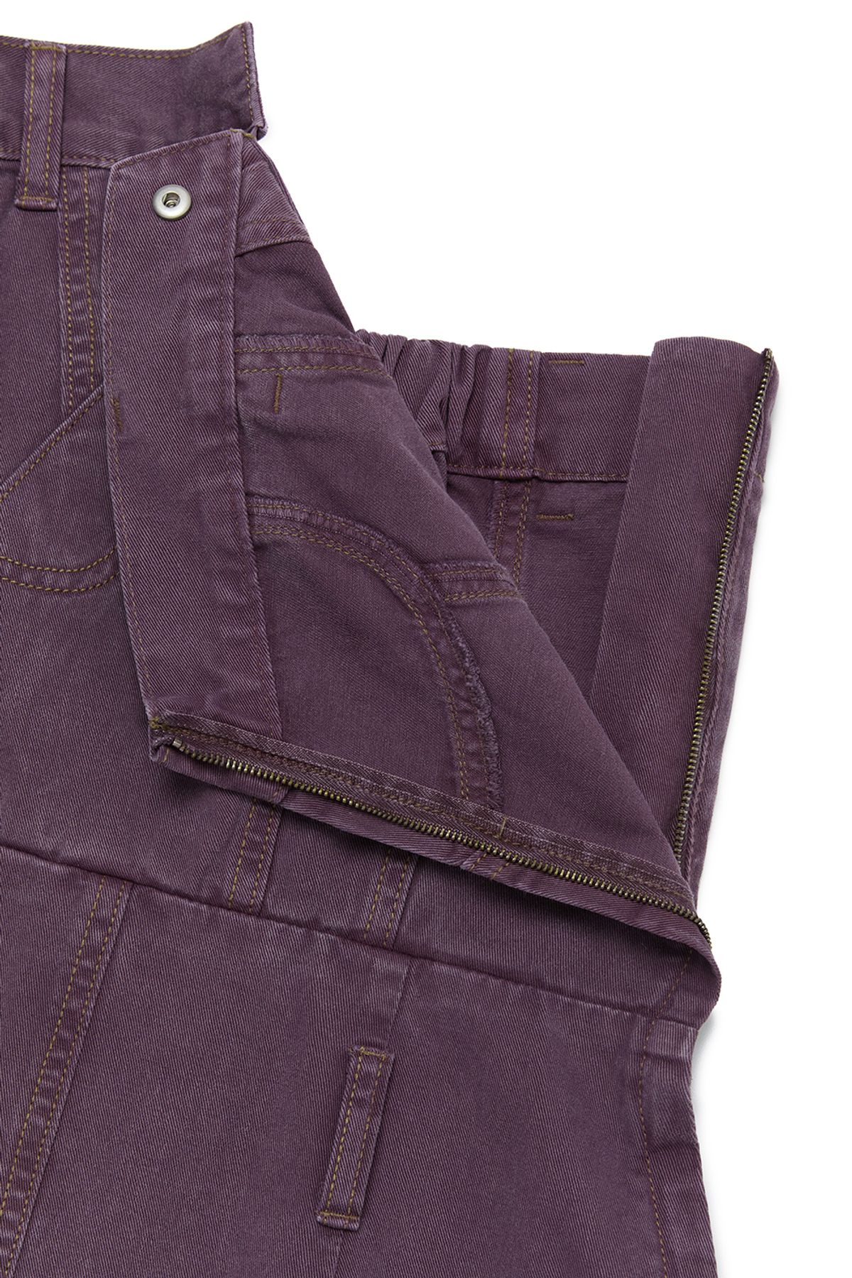 커렌트(CURRENT) DENIM TUBE TOP DRESS [PURPLE]