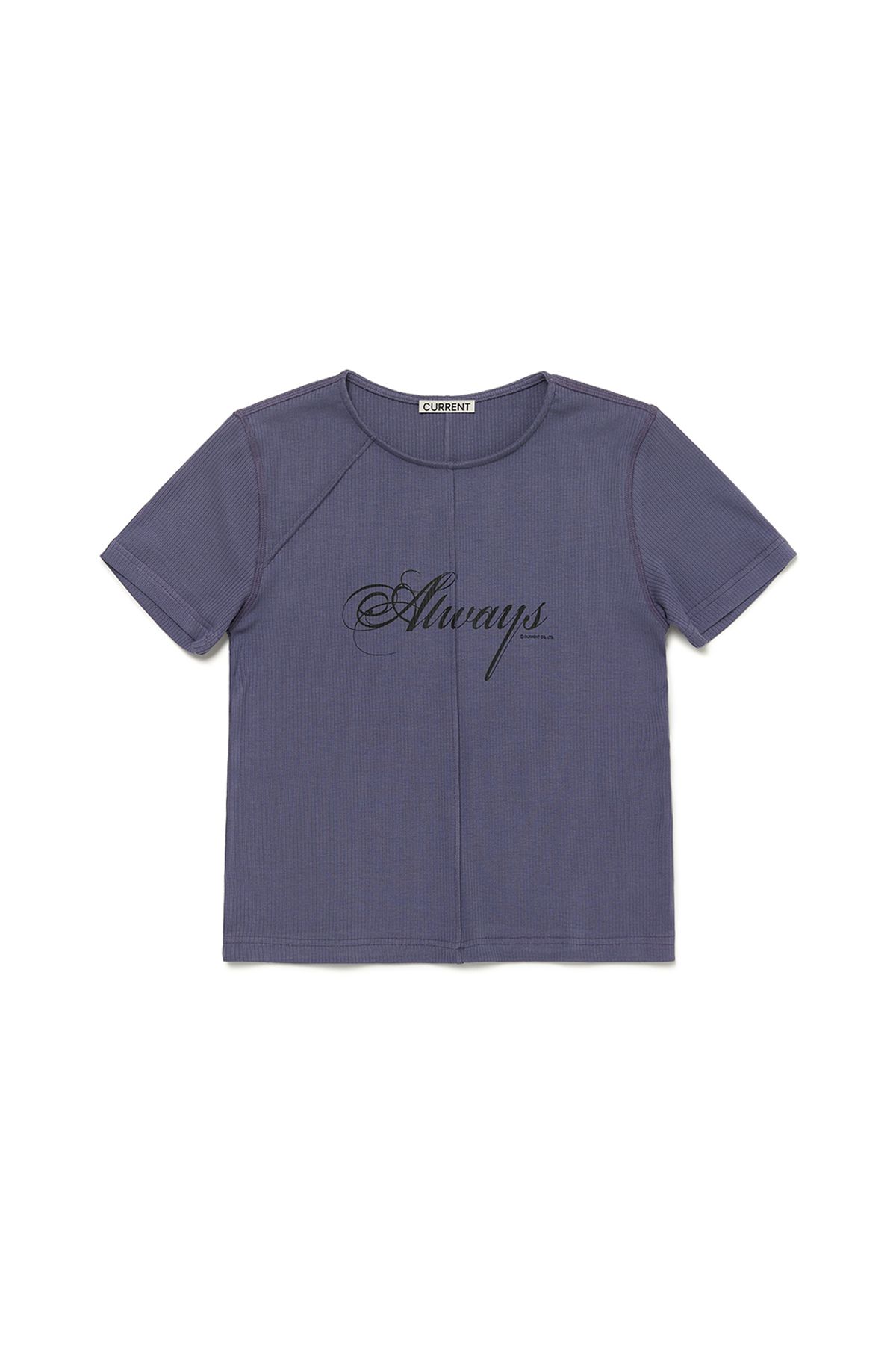 커렌트(CURRENT) PINTUCK CROP SHORT SLEEVE TEE [BLUE]