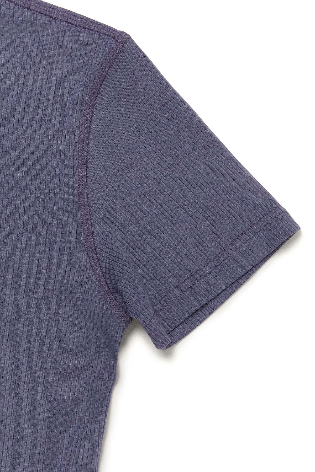 커렌트(CURRENT) PINTUCK CROP SHORT SLEEVE TEE [BLUE]