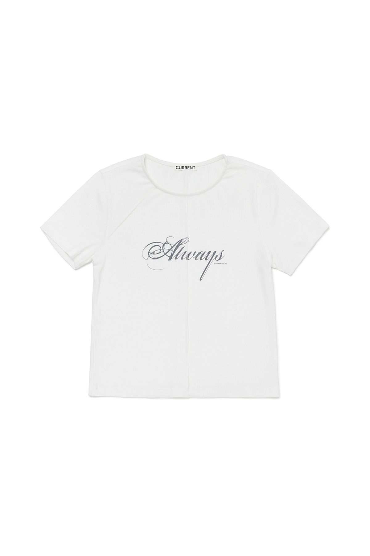 커렌트(CURRENT) PINTUCK CROP SHORT SLEEVE TEE [IVORY]