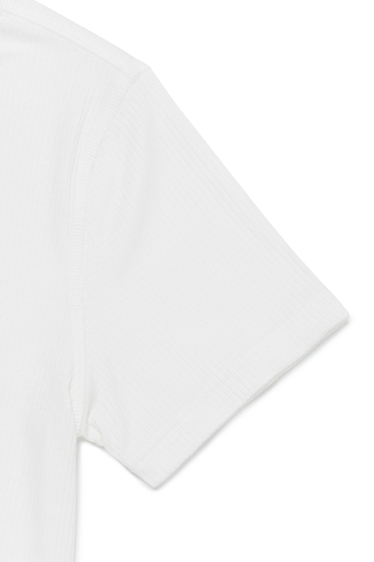 커렌트(CURRENT) PINTUCK CROP SHORT SLEEVE TEE [IVORY]