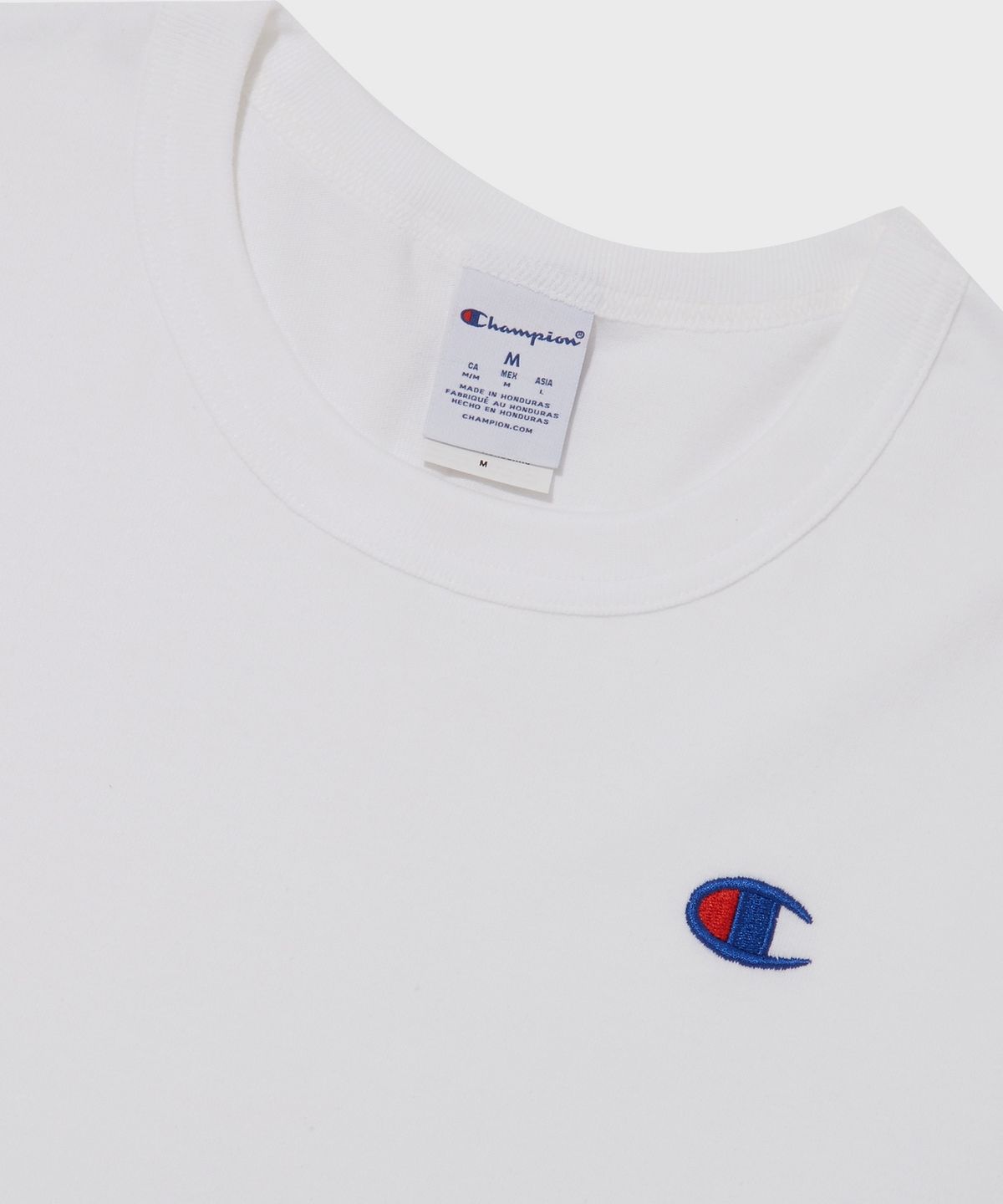 챔피온(CHAMPION) 여성 보이프렌드 크롭 롱슬리브 티셔츠 White