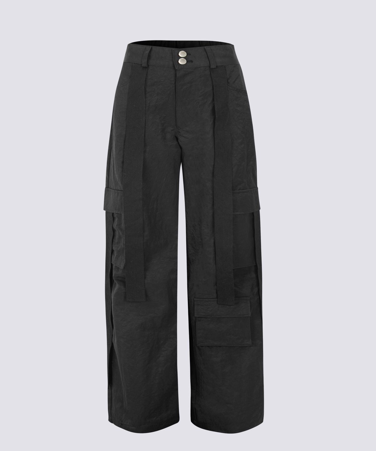 러브레이브리브(LOVERAVELIVE) DIVERSE POKET STRAP CARGO PANTS(BLACK)
