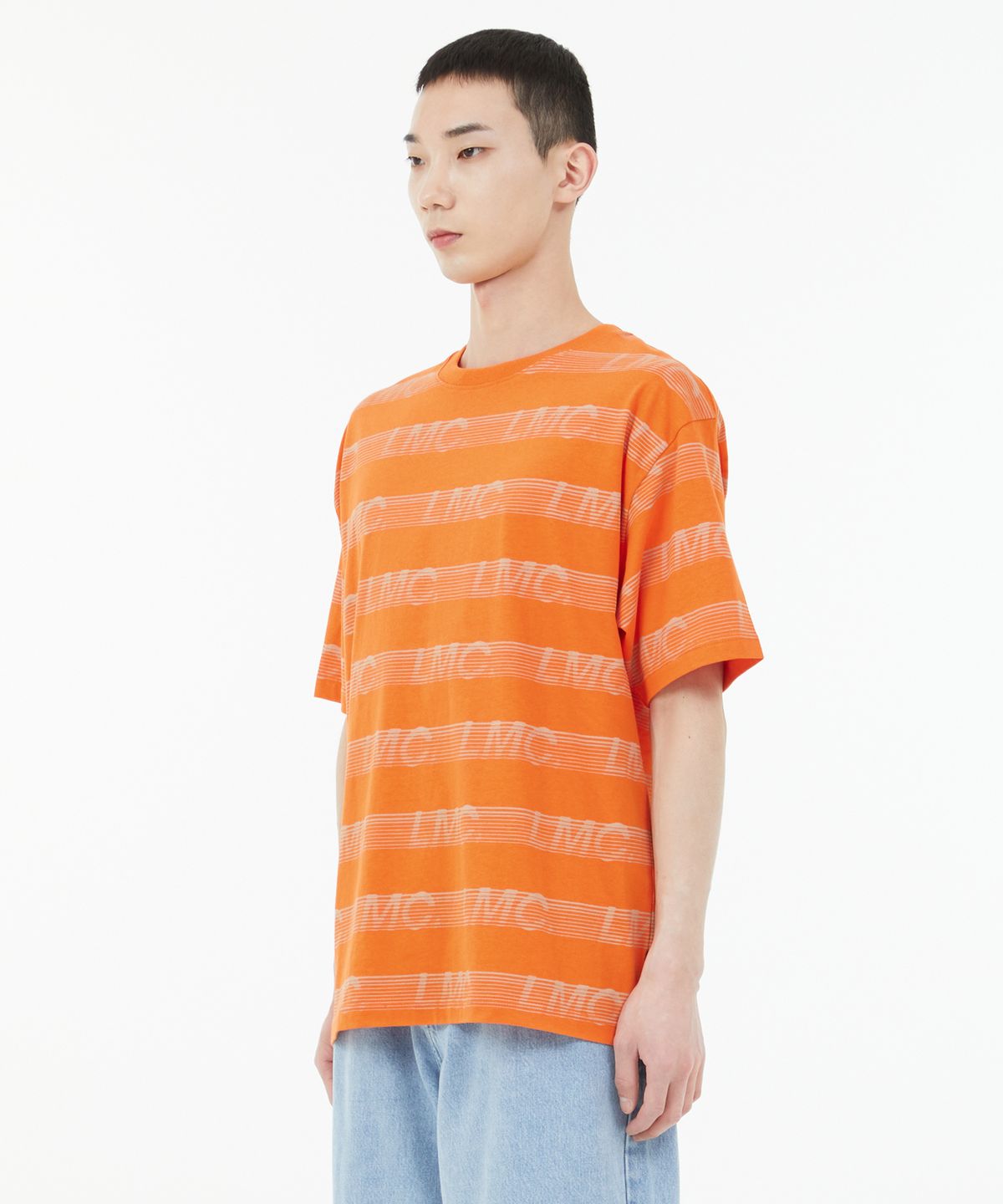 엘엠씨(LMC) BLIND ITALIC STRIPE TEE orange