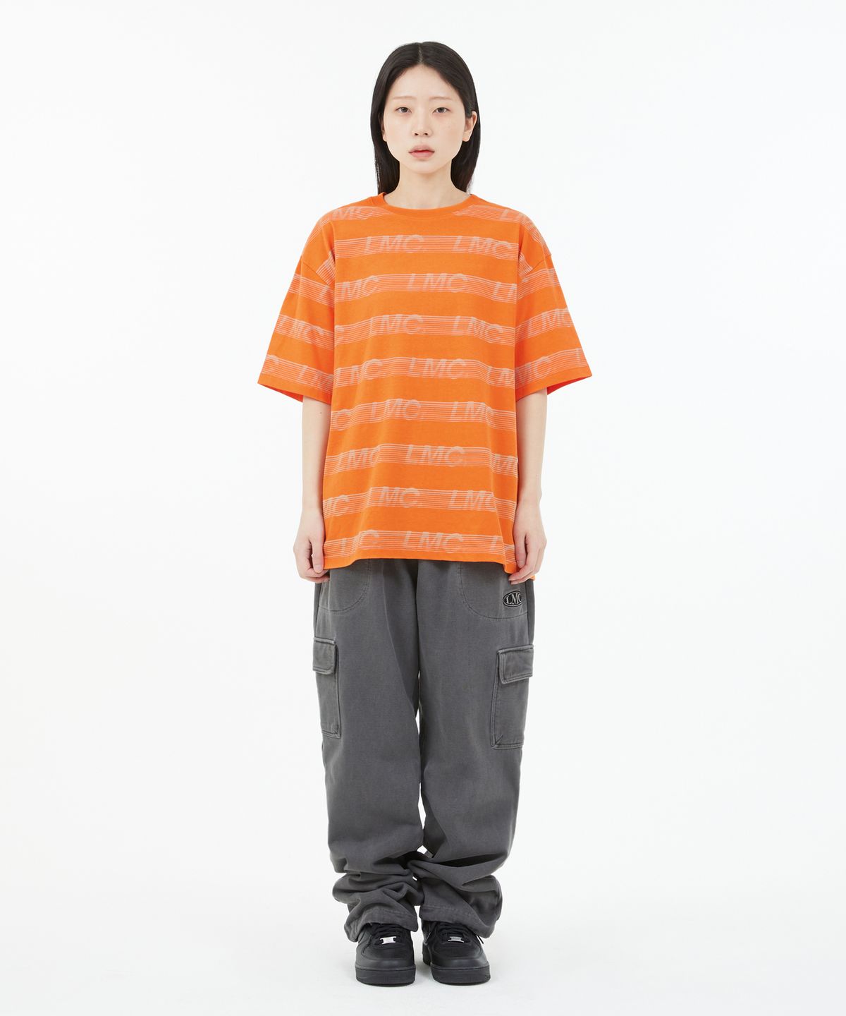 엘엠씨(LMC) BLIND ITALIC STRIPE TEE orange