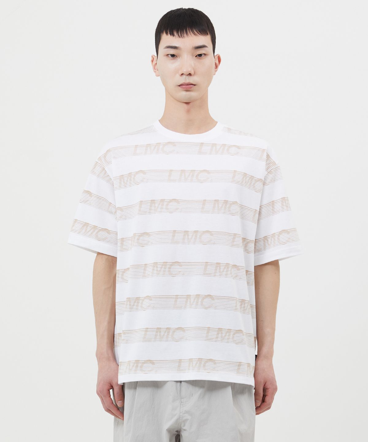 엘엠씨(LMC) BLIND ITALIC STRIPE TEE white