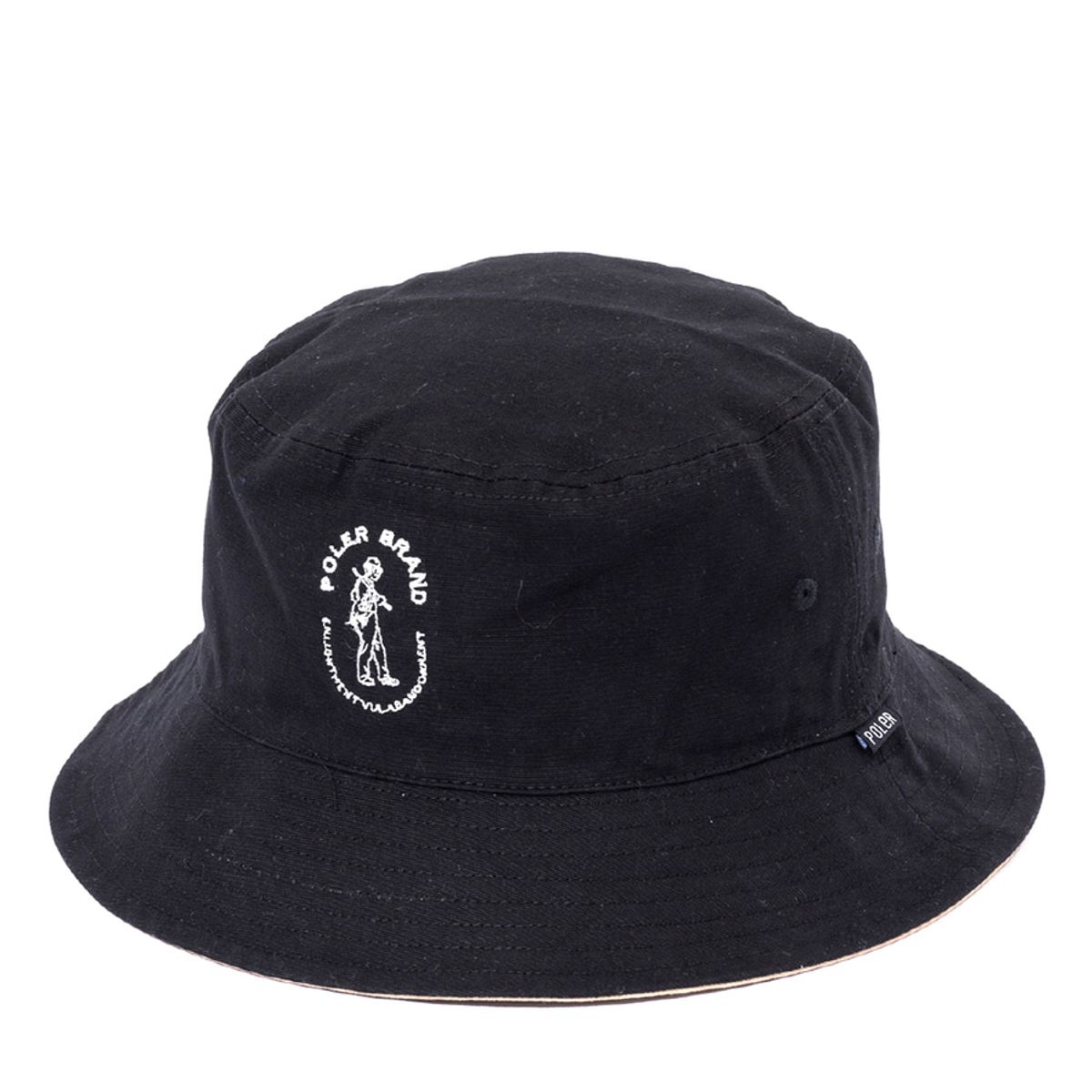 폴러스터프(POLERSTUFF) 리버시블 캔버스 버킷햇 BLACK/BEIGE