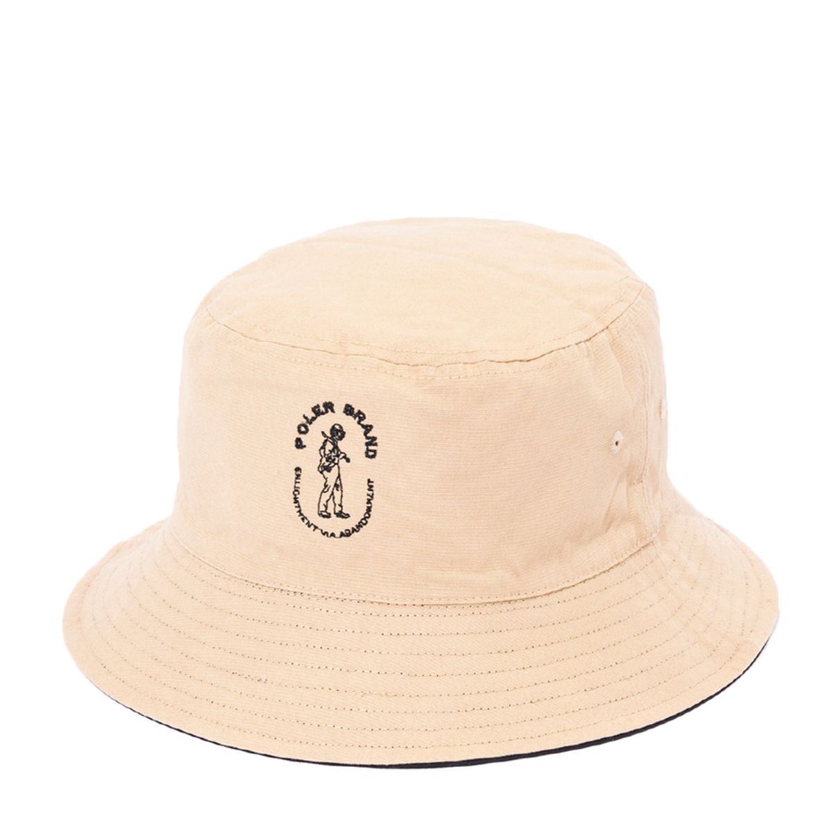 폴러스터프(POLERSTUFF) 리버시블 캔버스 버킷햇 BLACK/BEIGE