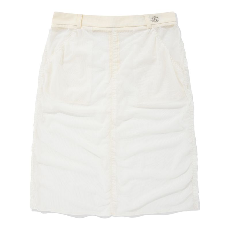 [ KIRSH ]★COLLECTION SEE THROUGH MIDI SKIRT MUSINSA | KIRSH Collection See-through Midi Skirt [Ivory]
