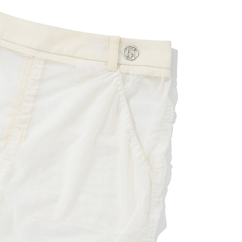 [ KIRSH ]★COLLECTION SEE THROUGH MIDI SKIRT MUSINSA | KIRSH Collection See-through Midi Skirt [Ivory]