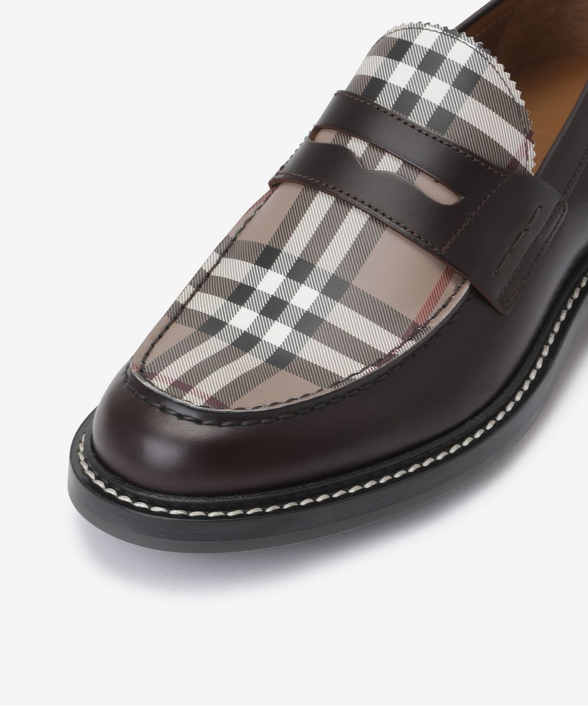 버버리(BURBERRY) 빈티지 체크 로퍼 - 브라운 / 8062439