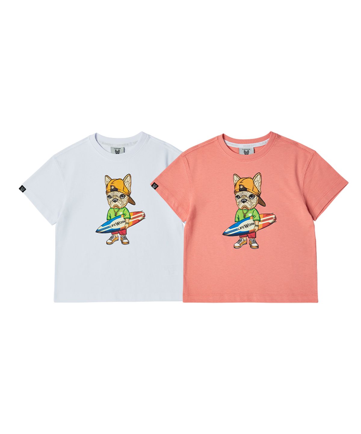 라이프워크 키즈(LIFEWORK KIDS) 키즈) 서퍼 힙독 반팔 티셔츠