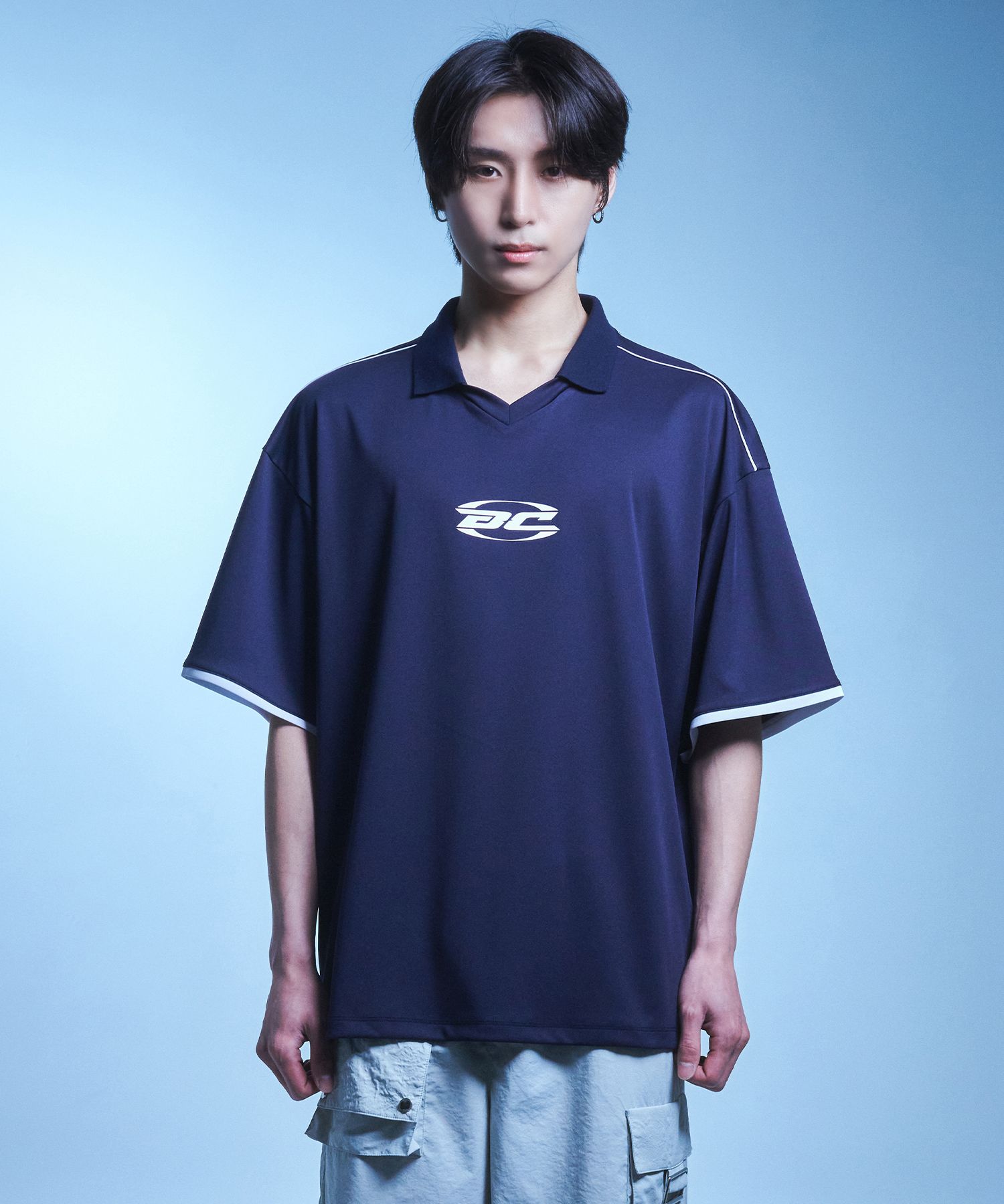 MUSINSA公式 | BORN CHAMPS Overfit Sporty Logo Jersey Short