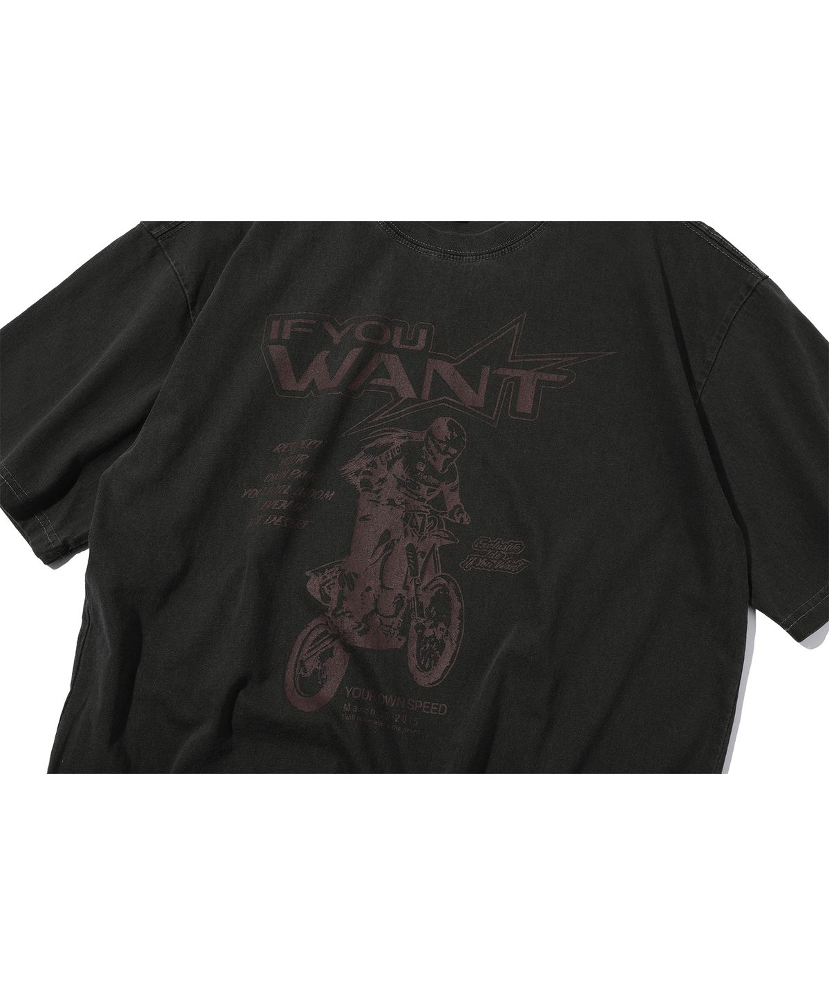 이퓨원트(IFYOUWANT) Motorcycle pigment TEE smoke black