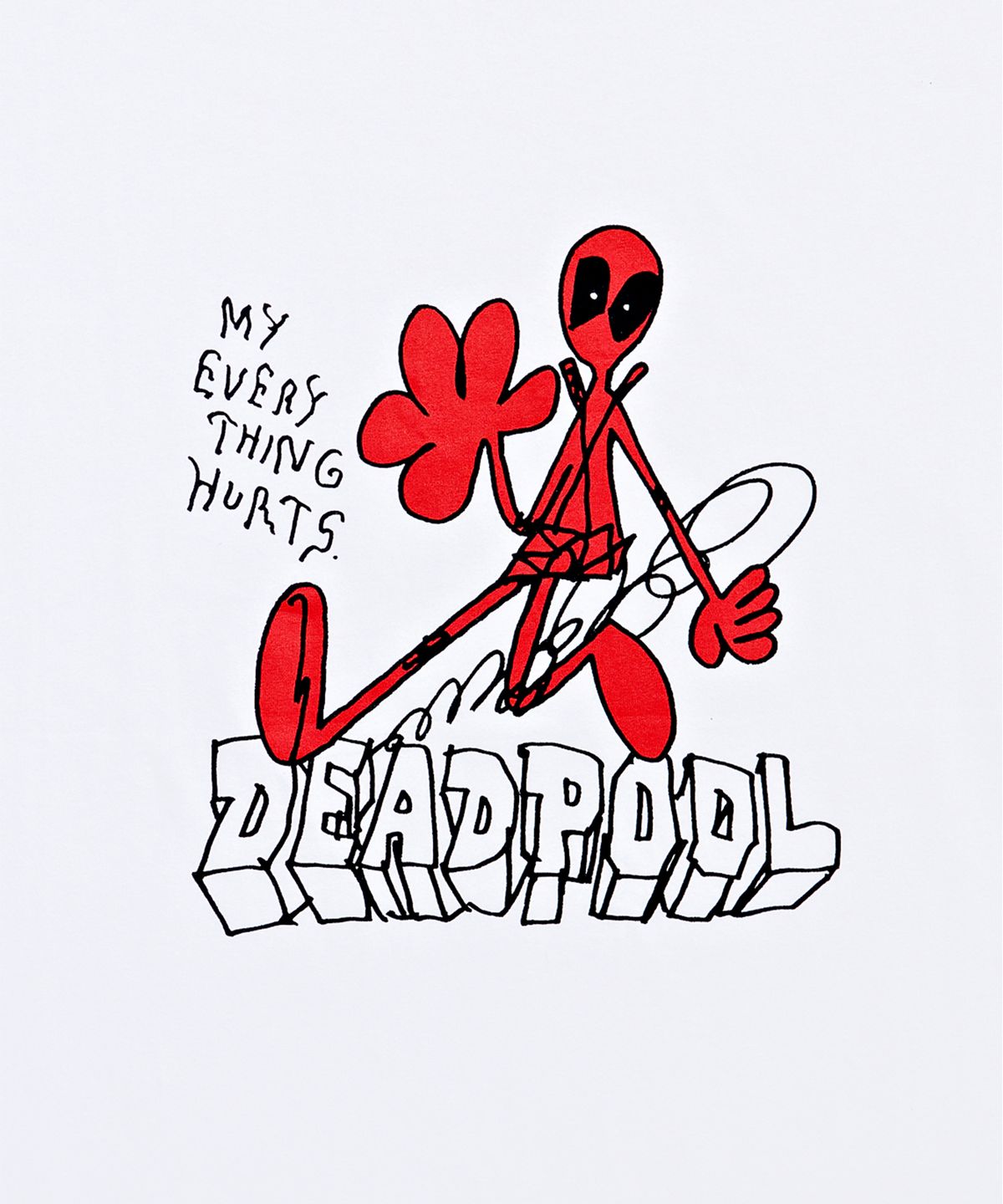 예스아이씨(YESEYESEE) Y.E.S x Deadpool Hurts Tee White