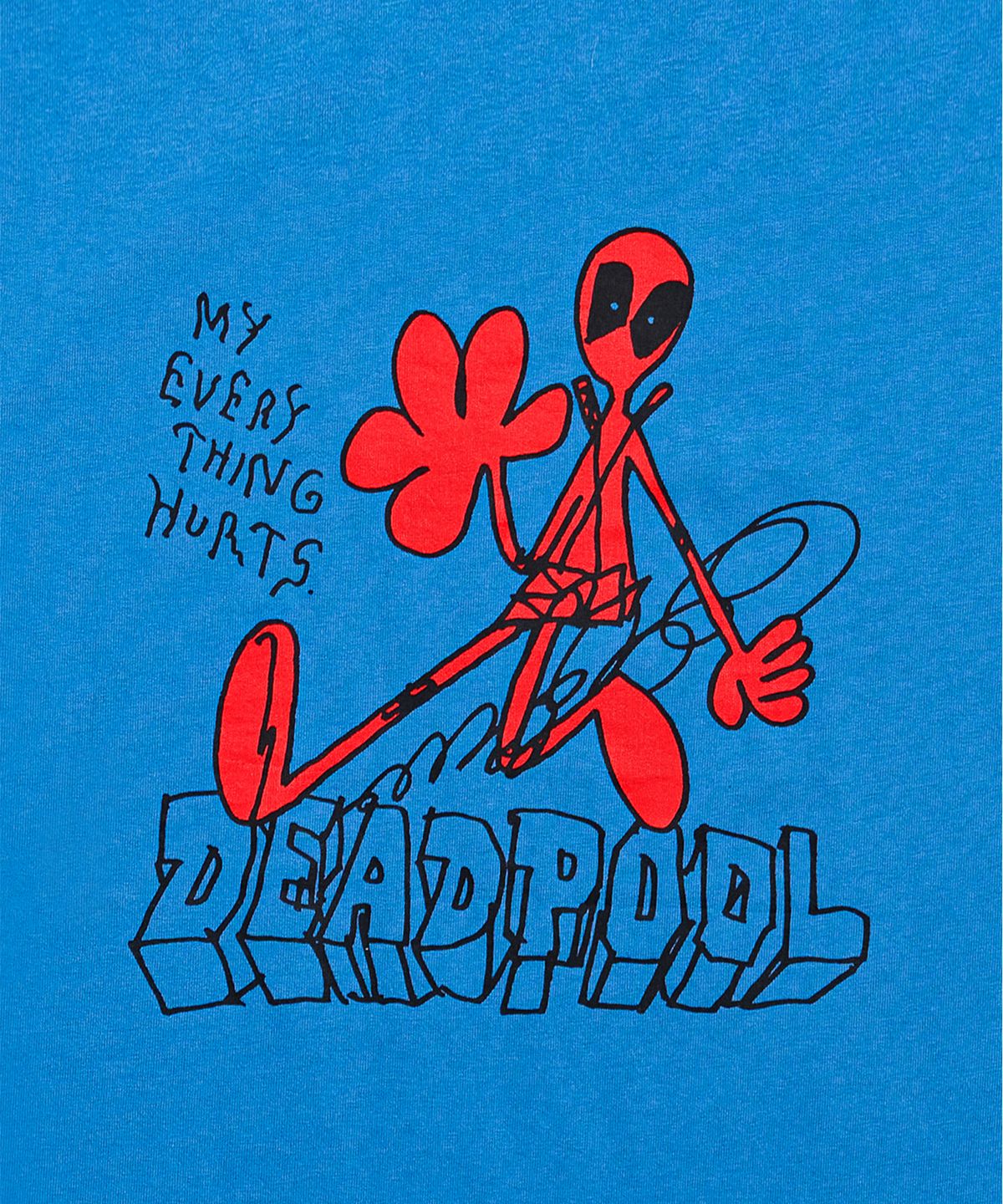 예스아이씨(YESEYESEE) Y.E.S x Deadpool Hurts Tee Blue