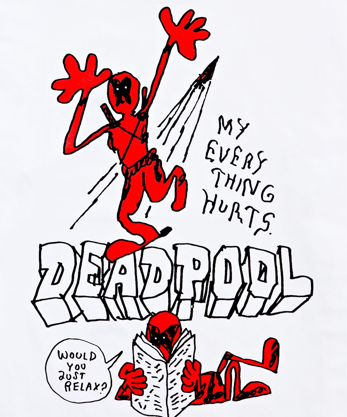 예스아이씨(YESEYESEE) Y.E.S x Deadpool Long sleeve White