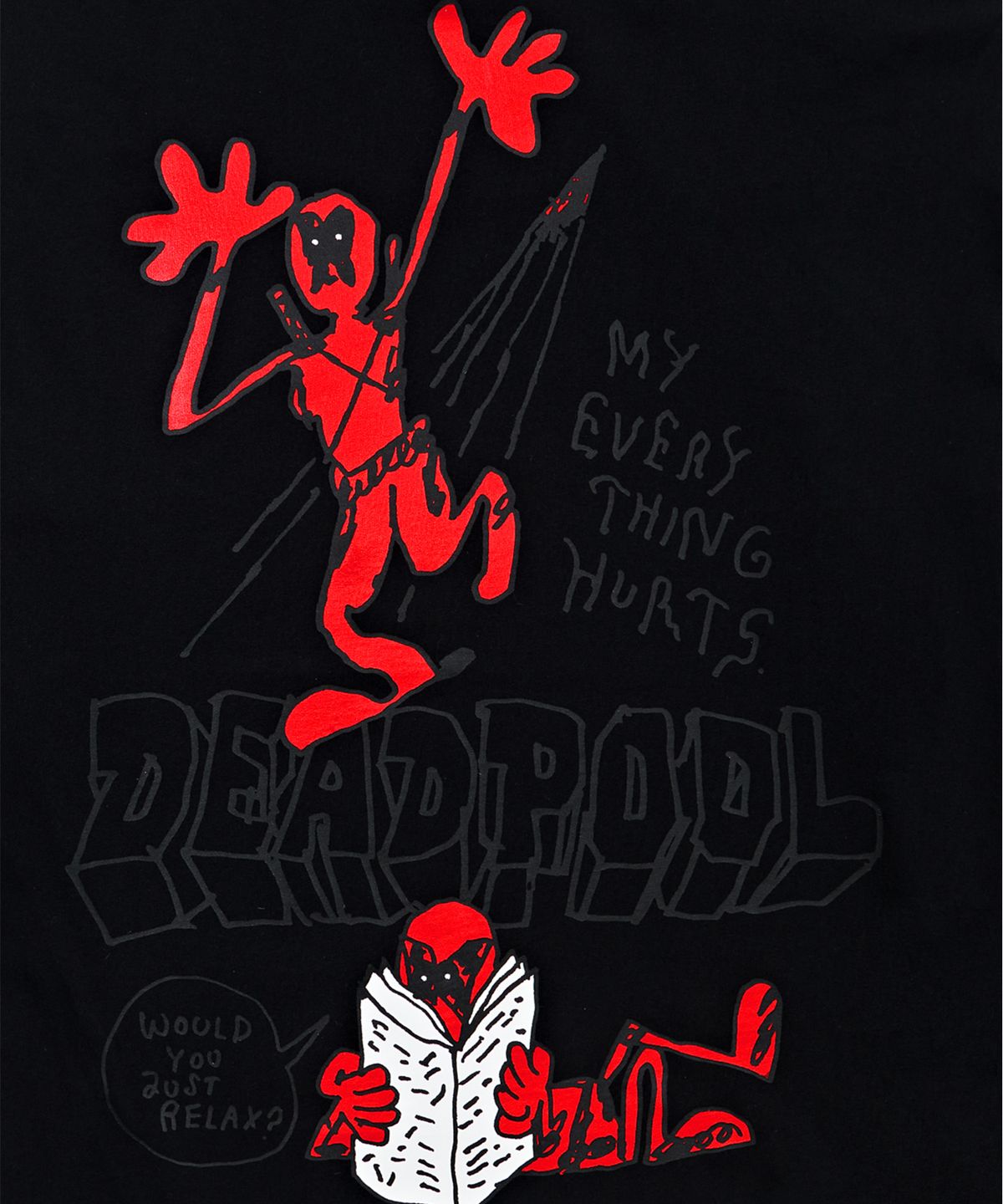 예스아이씨(YESEYESEE) Y.E.S x Deadpool Long sleeve Black