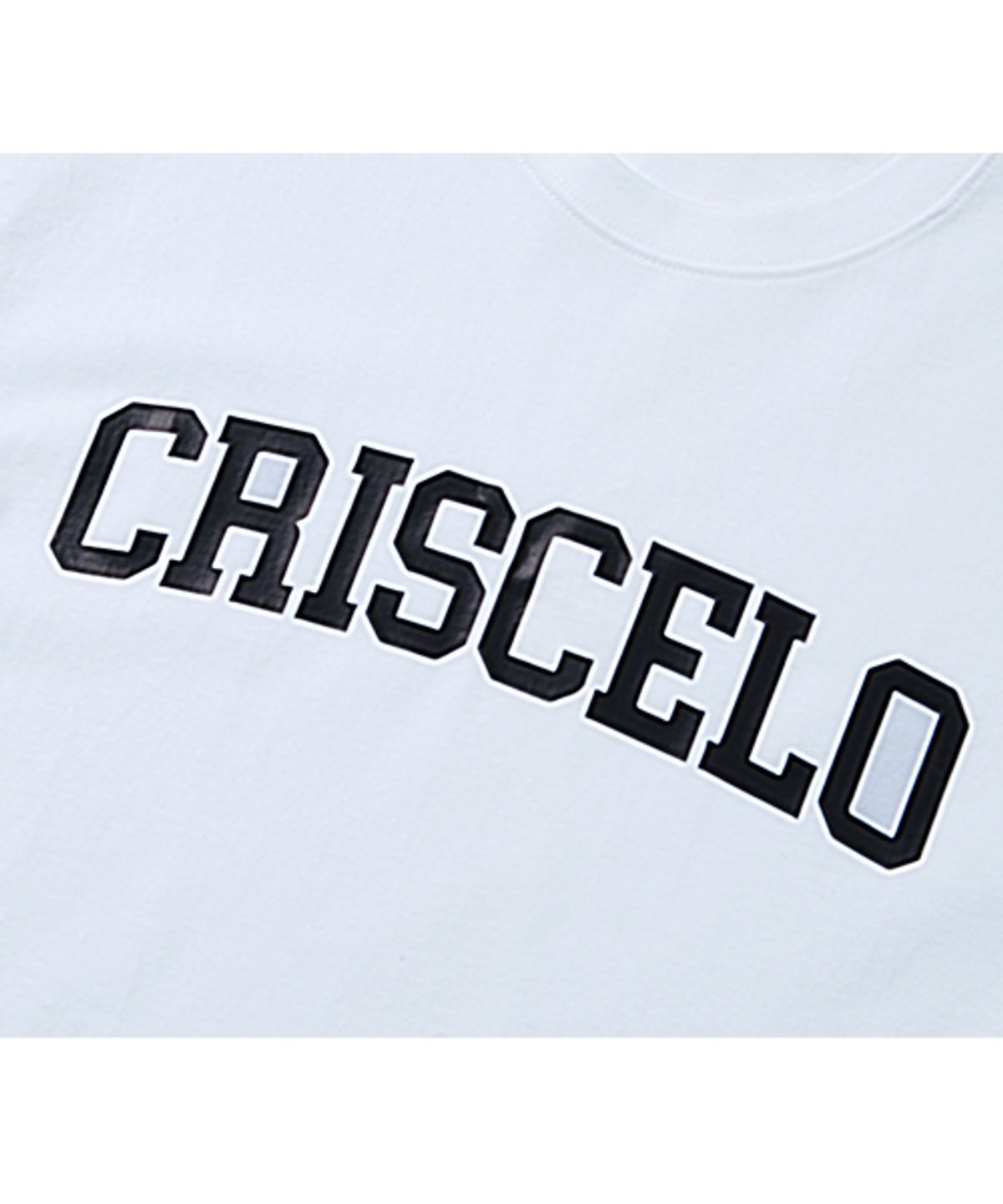 크리스첼로(CRISCELO) (공용) 스쿨 티셔츠 - (B 화이트 20수 오버핏)