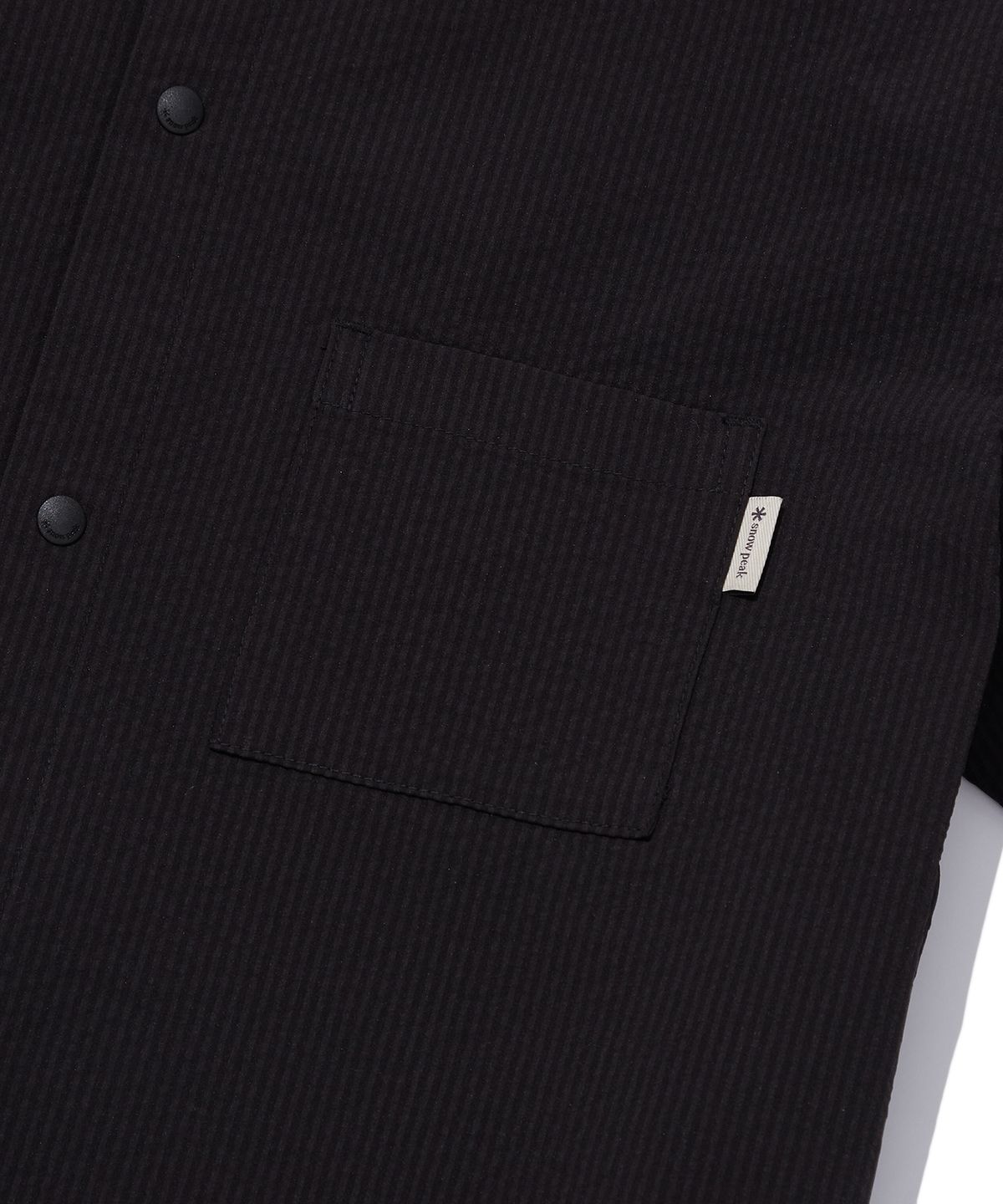 스노우피크 어패럴(SNOWPEAK APPAREL) 시어서커 반팔 셔츠 Dark Charcoal (S23MMFSH18)