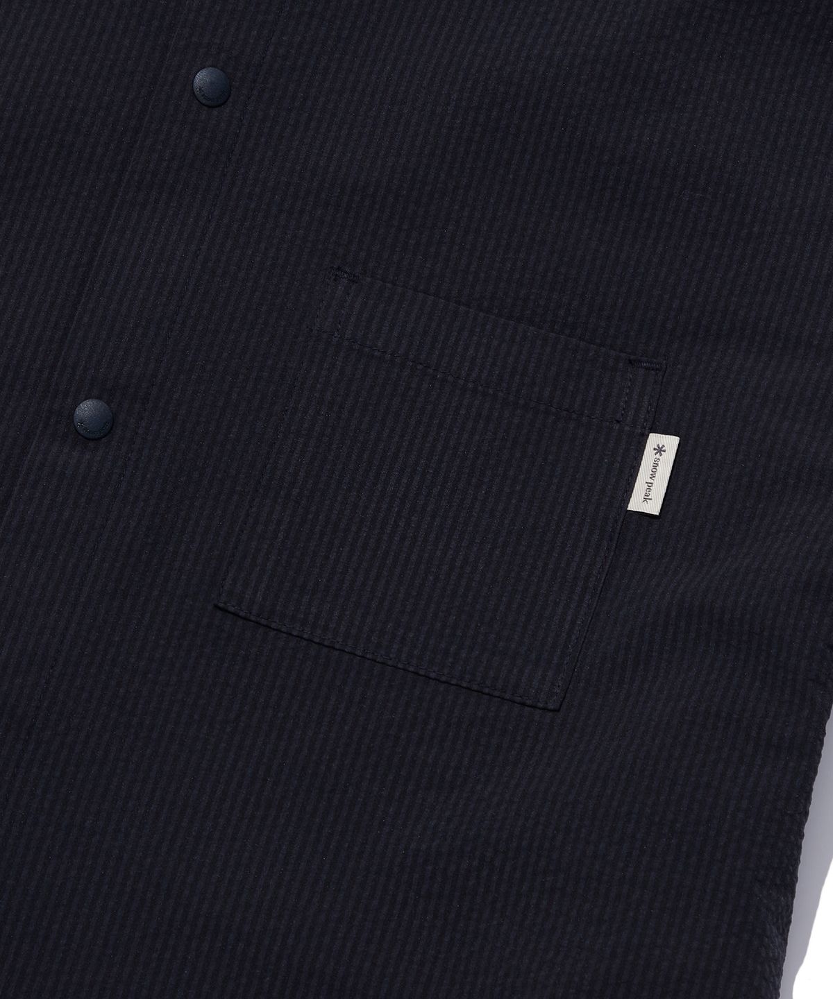 스노우피크 어패럴(SNOWPEAK APPAREL) 시어서커 반팔 셔츠 Dark Navy (S23MMFSH18)