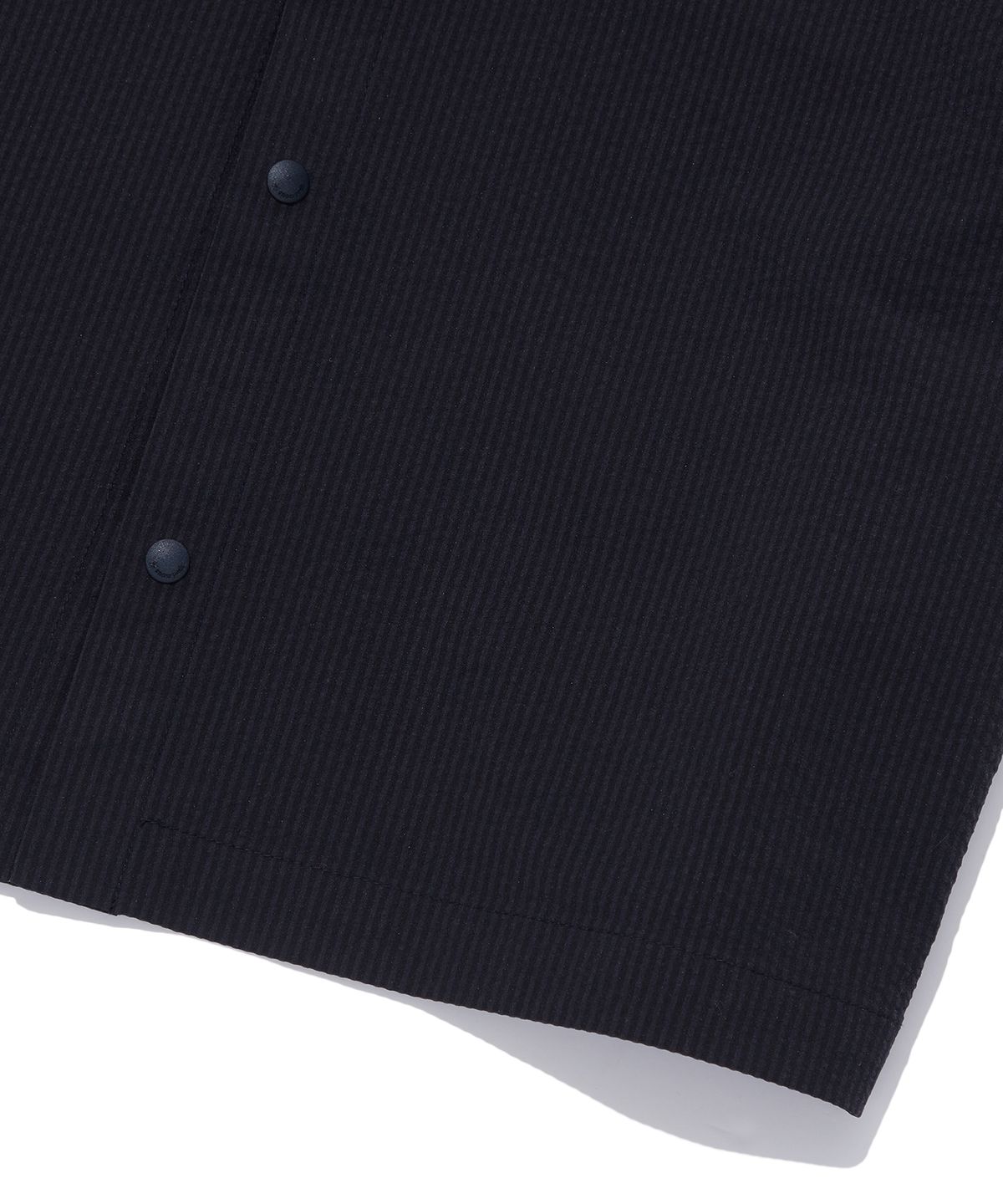 스노우피크 어패럴(SNOWPEAK APPAREL) 시어서커 반팔 셔츠 Dark Navy (S23MMFSH18)