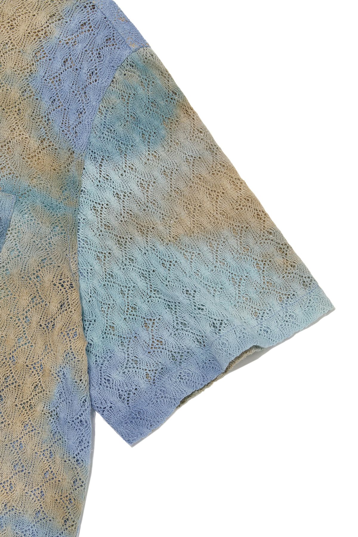 비바스튜디오(VIVASTUDIO) DYEING KNITTED HALF SHIRT [MULTI BLUE]
