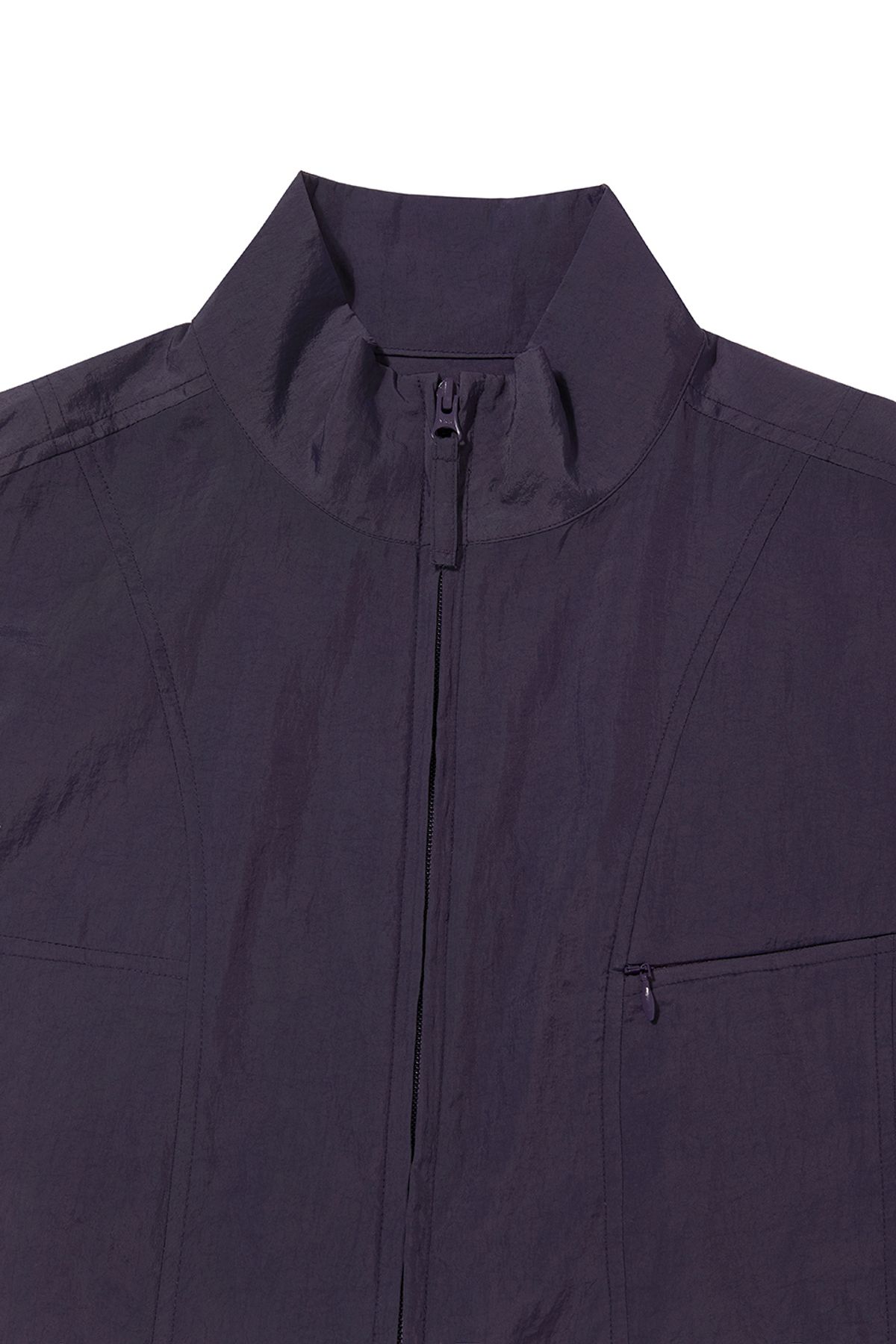 비바스튜디오(VIVASTUDIO) CURVED NYLON HALF JACKET [PURPLE]