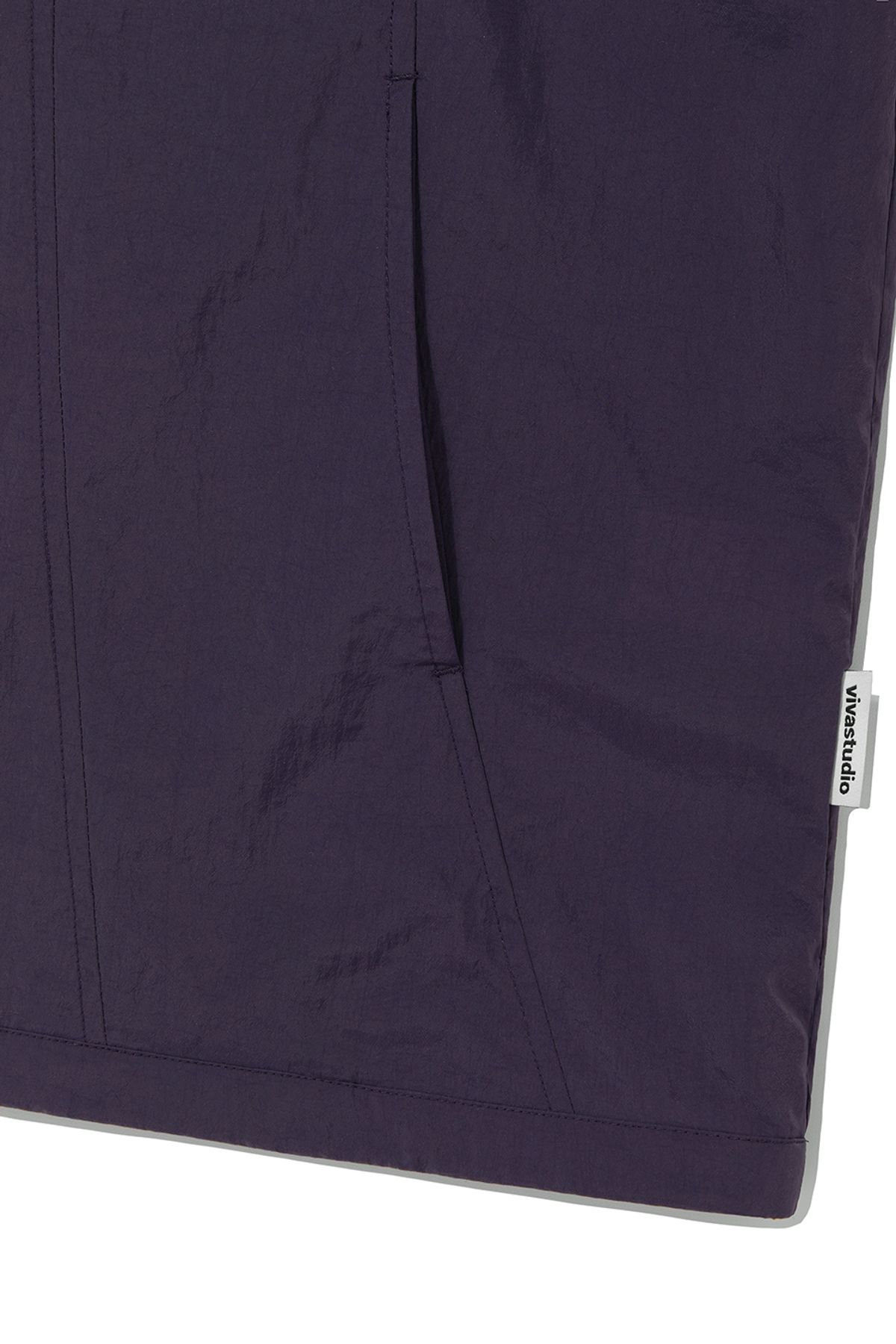 비바스튜디오(VIVASTUDIO) CURVED NYLON HALF JACKET [PURPLE]