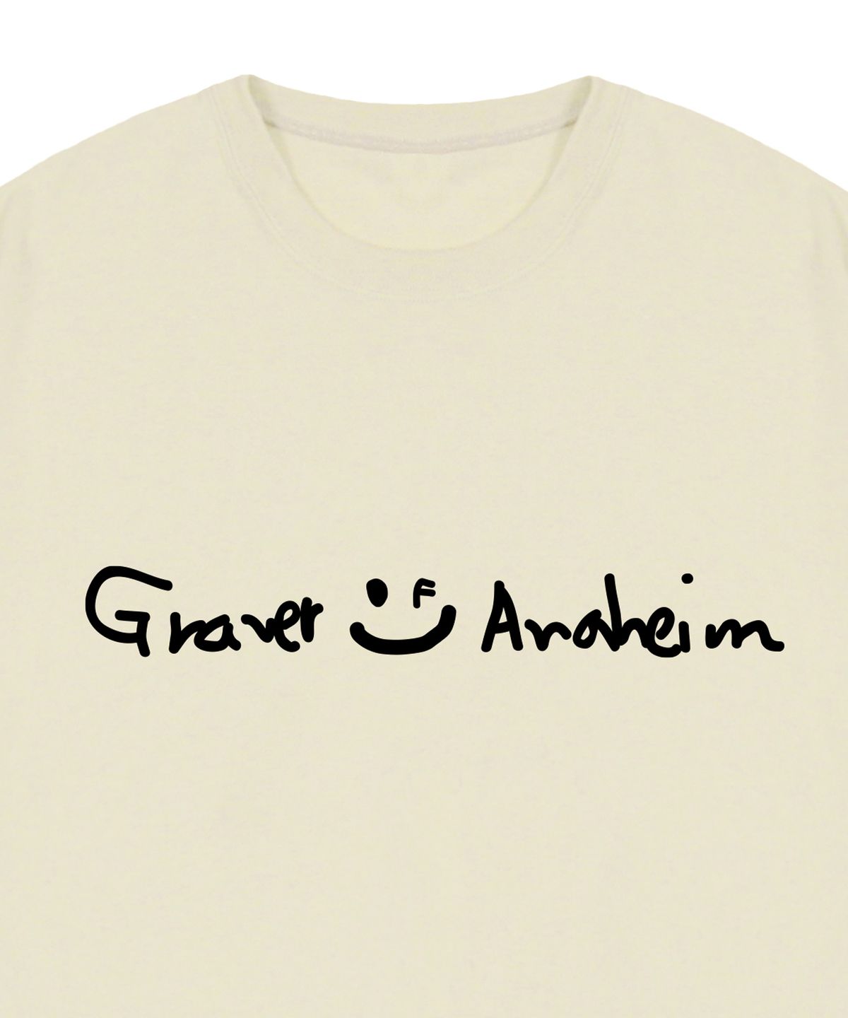 그레이버(GRAVER) [UNISEX]드로잉 로고 드로잉스마일 반팔티_샌드베이지