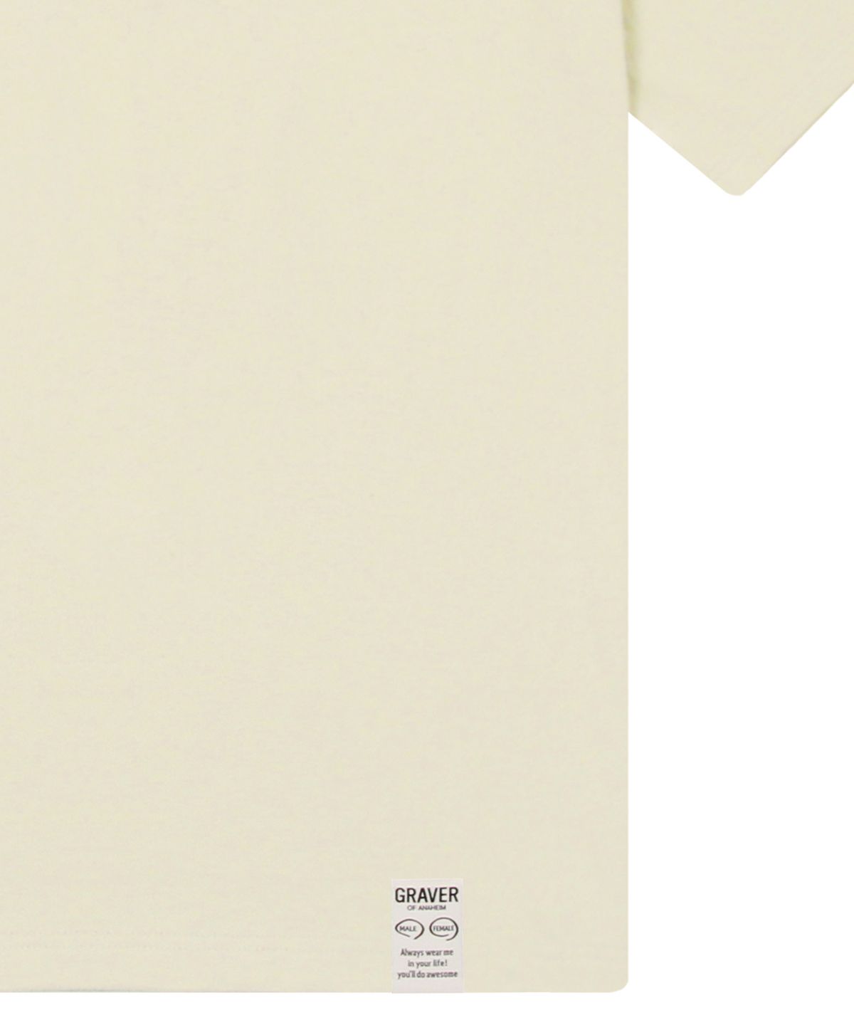 그레이버(GRAVER) [UNISEX]드로잉 로고 드로잉스마일 반팔티_샌드베이지