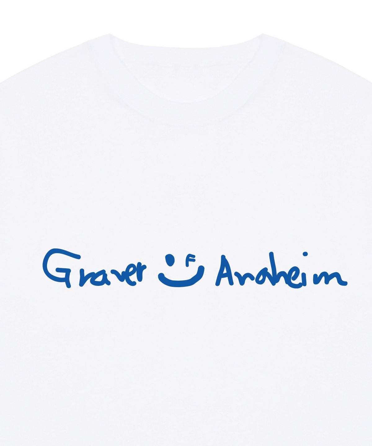 그레이버(GRAVER) [UNISEX]드로잉 로고 드로잉스마일 반팔티_화이트