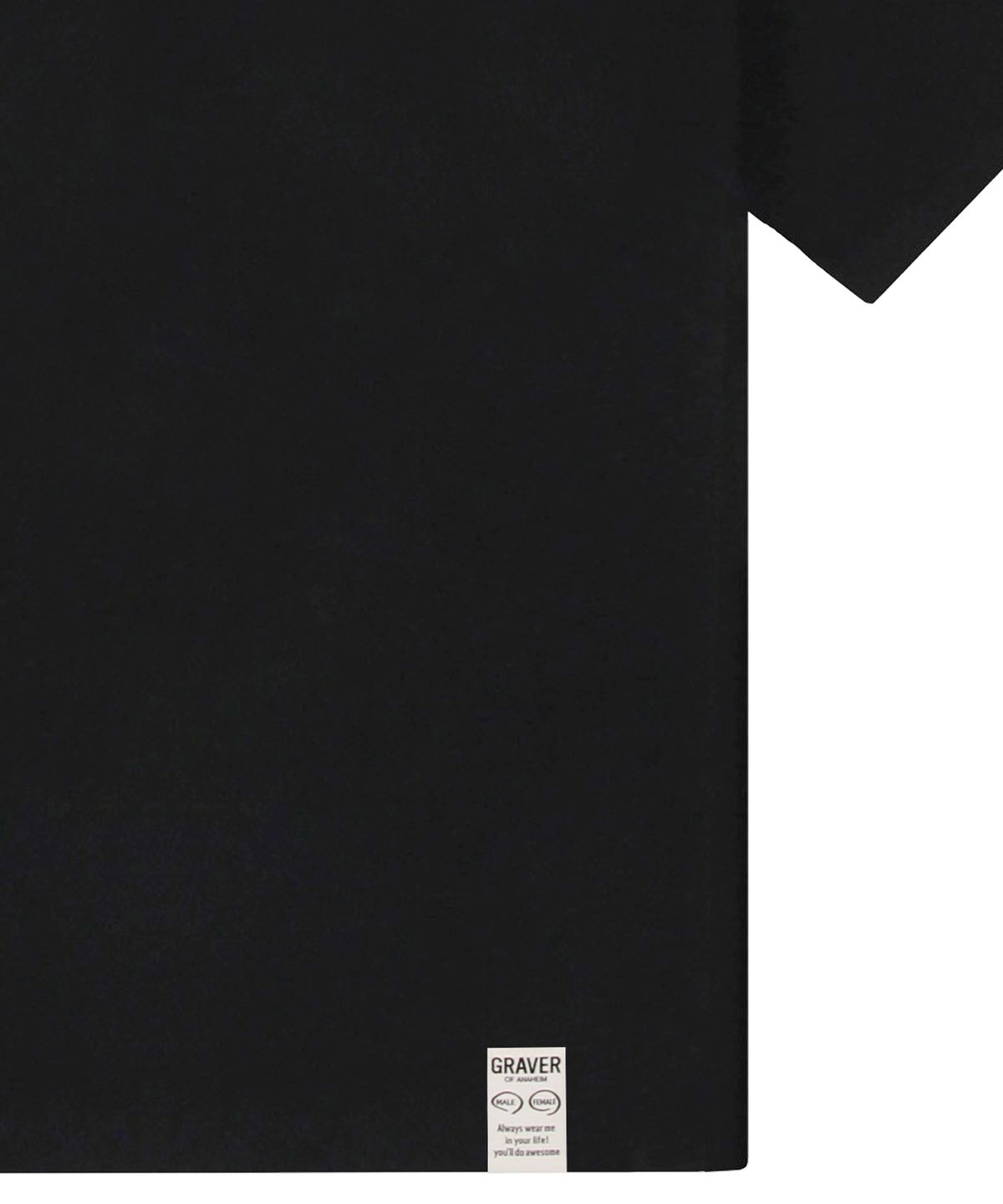 그레이버(GRAVER) [UNISEX]드로잉 로고 드로잉스마일 반팔티_블랙