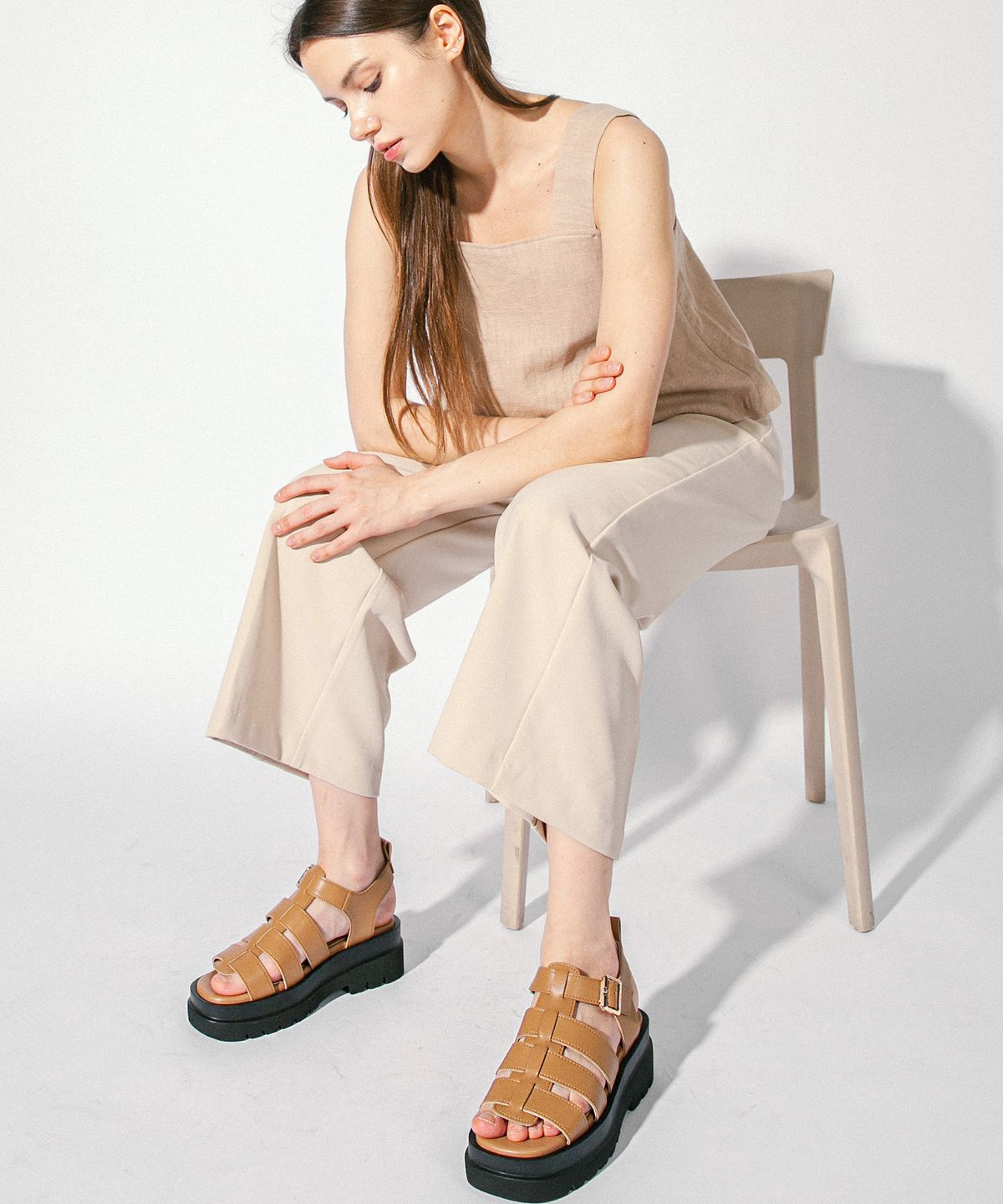 마크모크(MAC MOC) Top 3Color 청키 피셔맨 샌들 6Cm