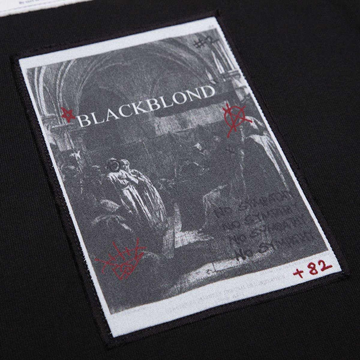 블랙블론드(BLACKBLOND) 비비디 르네상스 패치 티셔츠 (블랙)