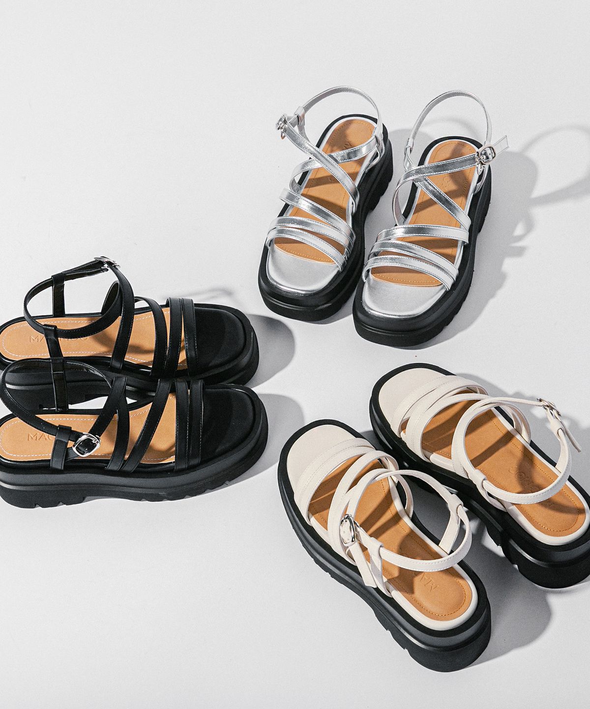 마크모크(MAC MOC) Blaze 3Color 페미닌 스트랩 샌들 6Cm