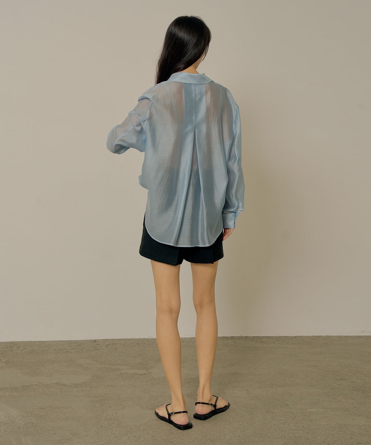 네벨에브리웨어(NEBELEVERYWEAR) Tencel soft shirt_light blue