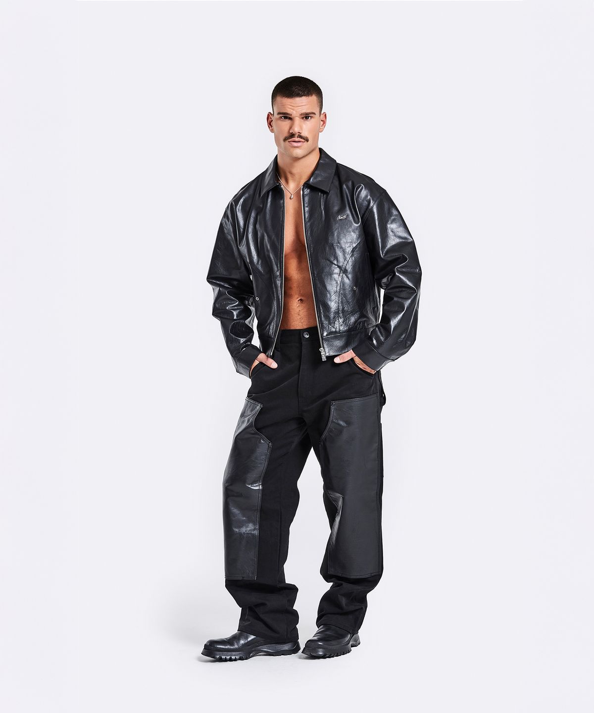 51퍼센트(51PERCENT) Bulky Leather Jacket - Black