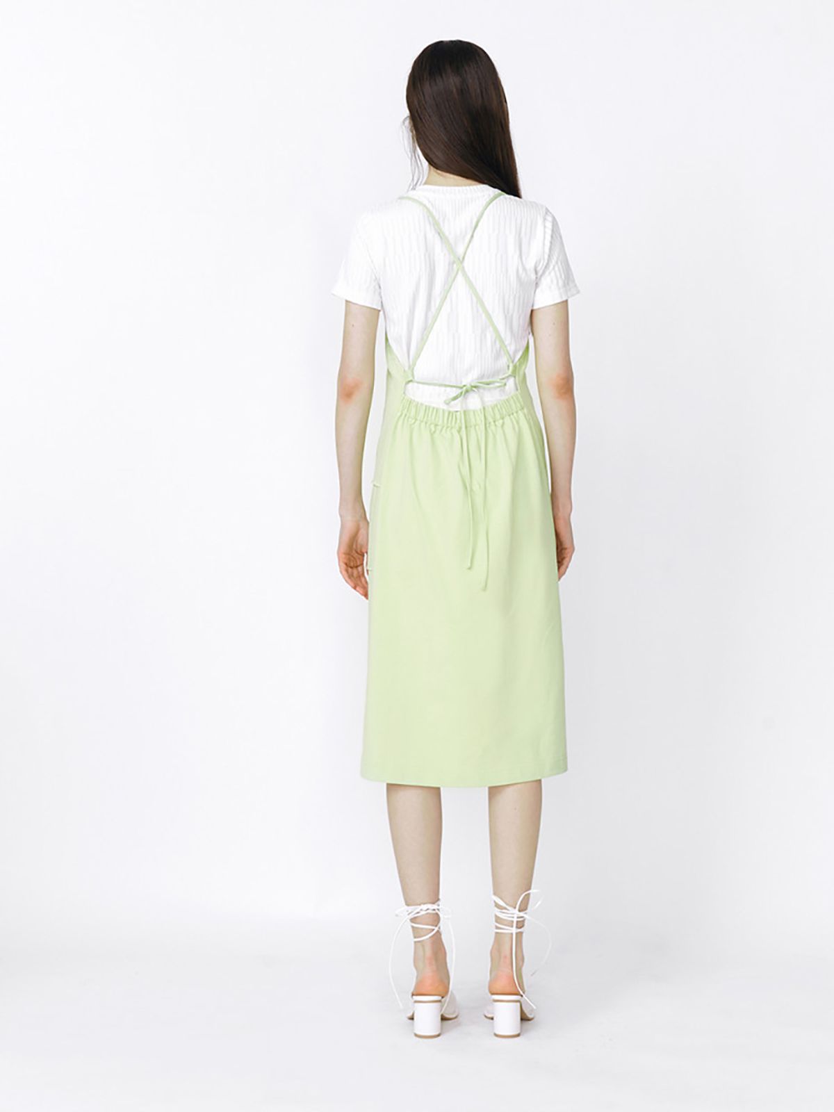 민더리(MEENDERI) BACKLESS STRAP DRESS - YELLOW GREEN