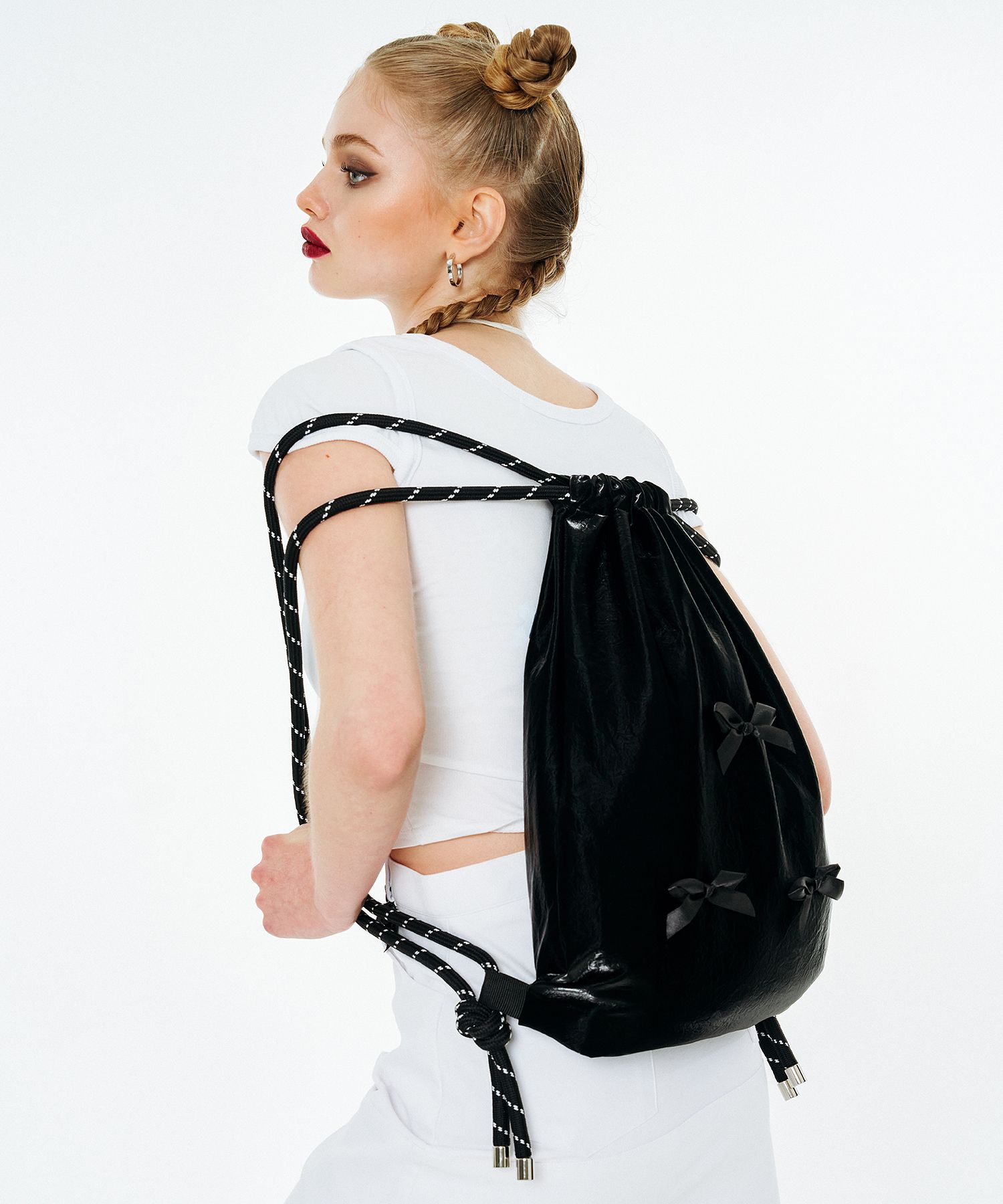★送料・関税込★OTHER worldly★Ribbon Gym Sack★ MUSINSA公式 | OTHER-worldly Ribbon Gym Sack [Black]
