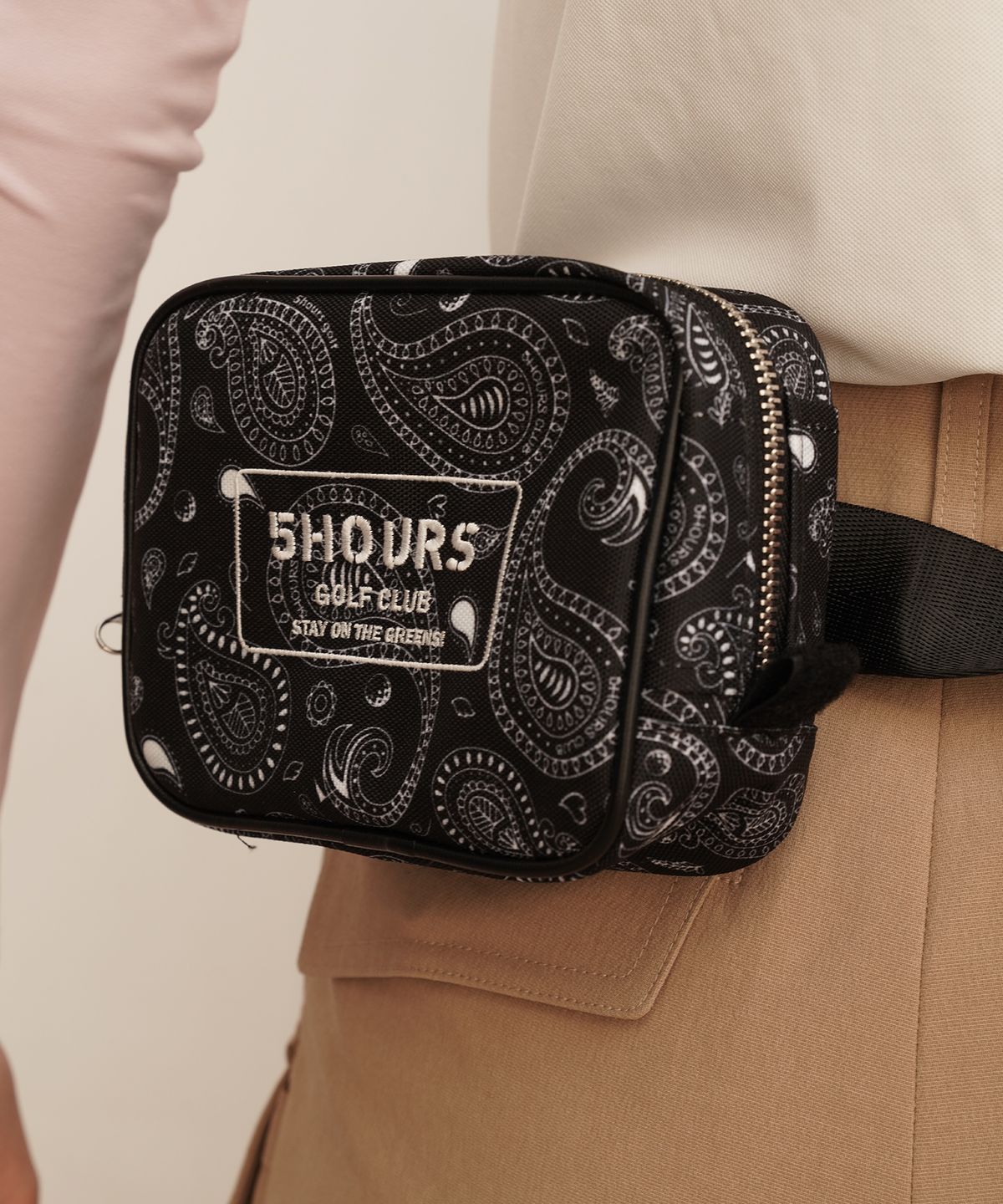 파이브아워스(5HOURS) PAISLEY HONOR BELT BAG_BLACK